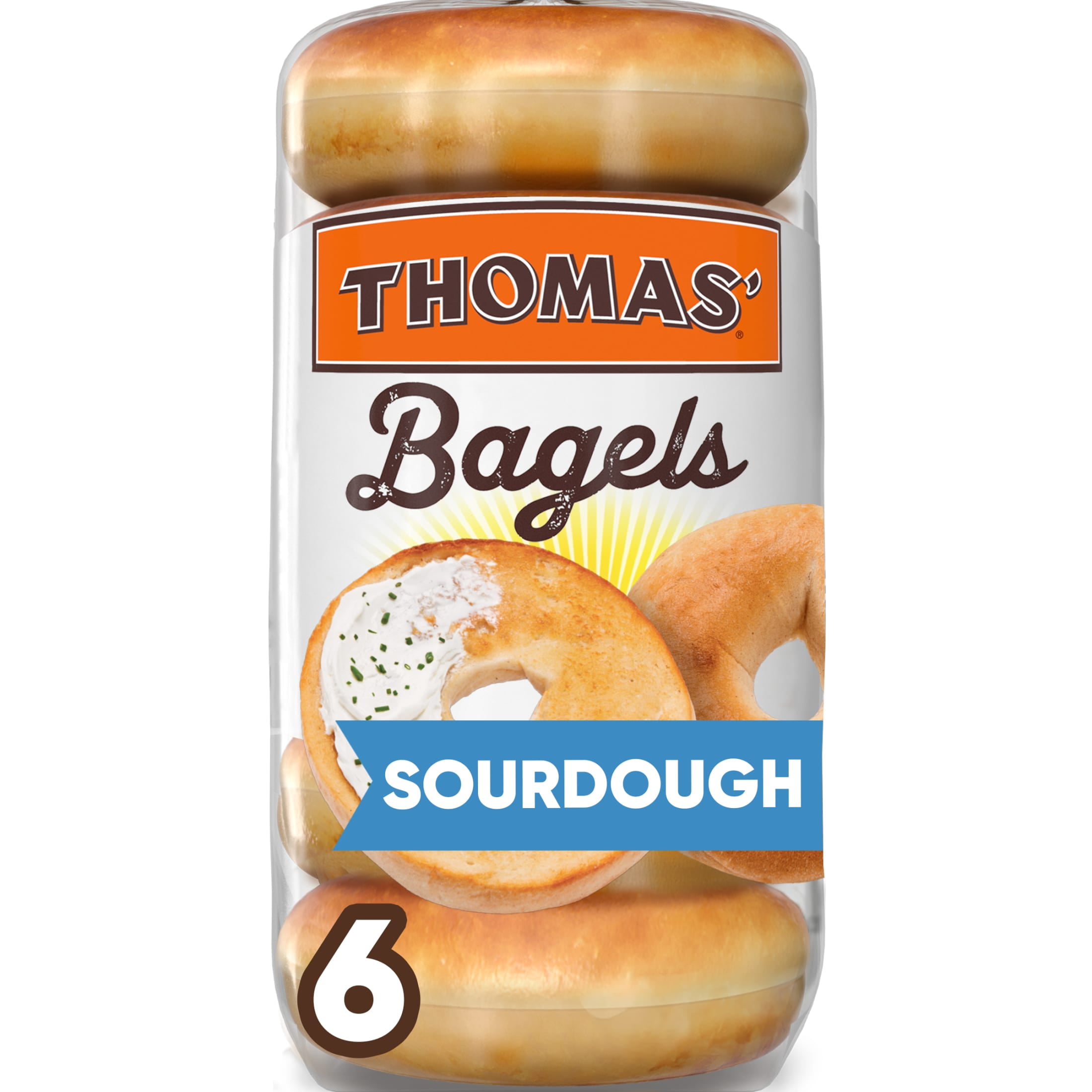 Thomas' Sourdough Bagels, 6 count, 18 oz