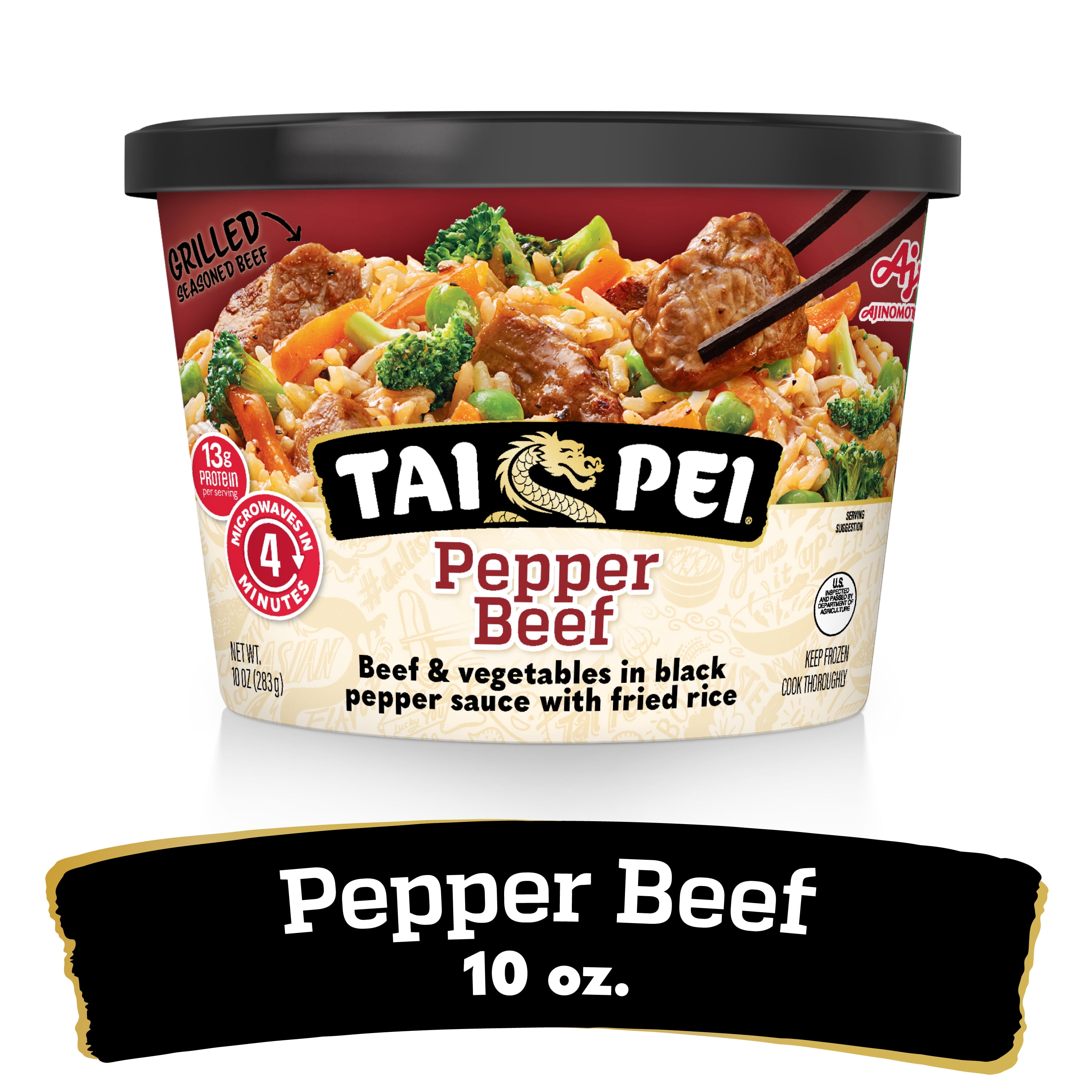 Tai Pei Pepper Beef, Frozen Asian Entre, 10 oz