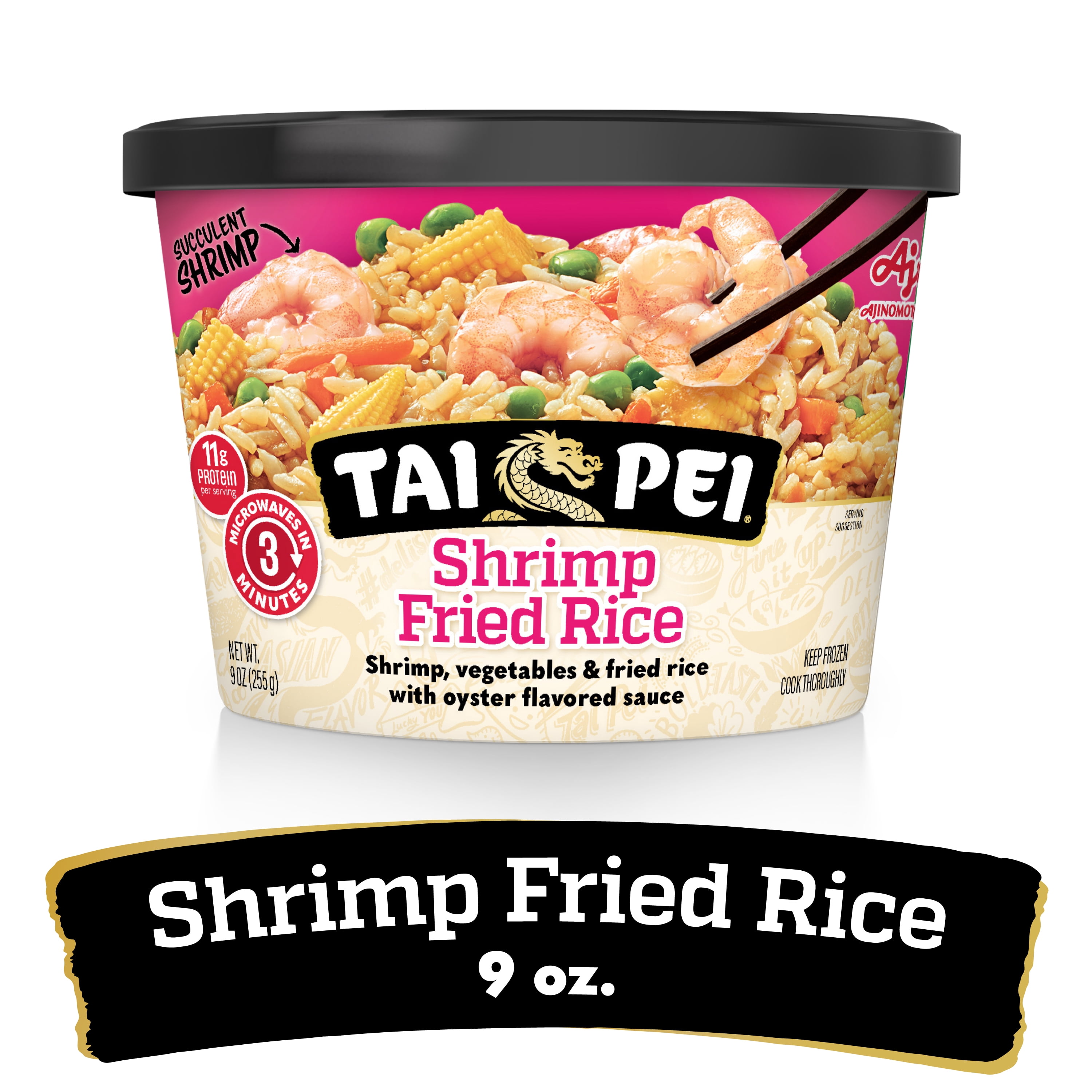 Tai Pei Shrimp Fried Rice, Frozen Asian Entre, 9 oz