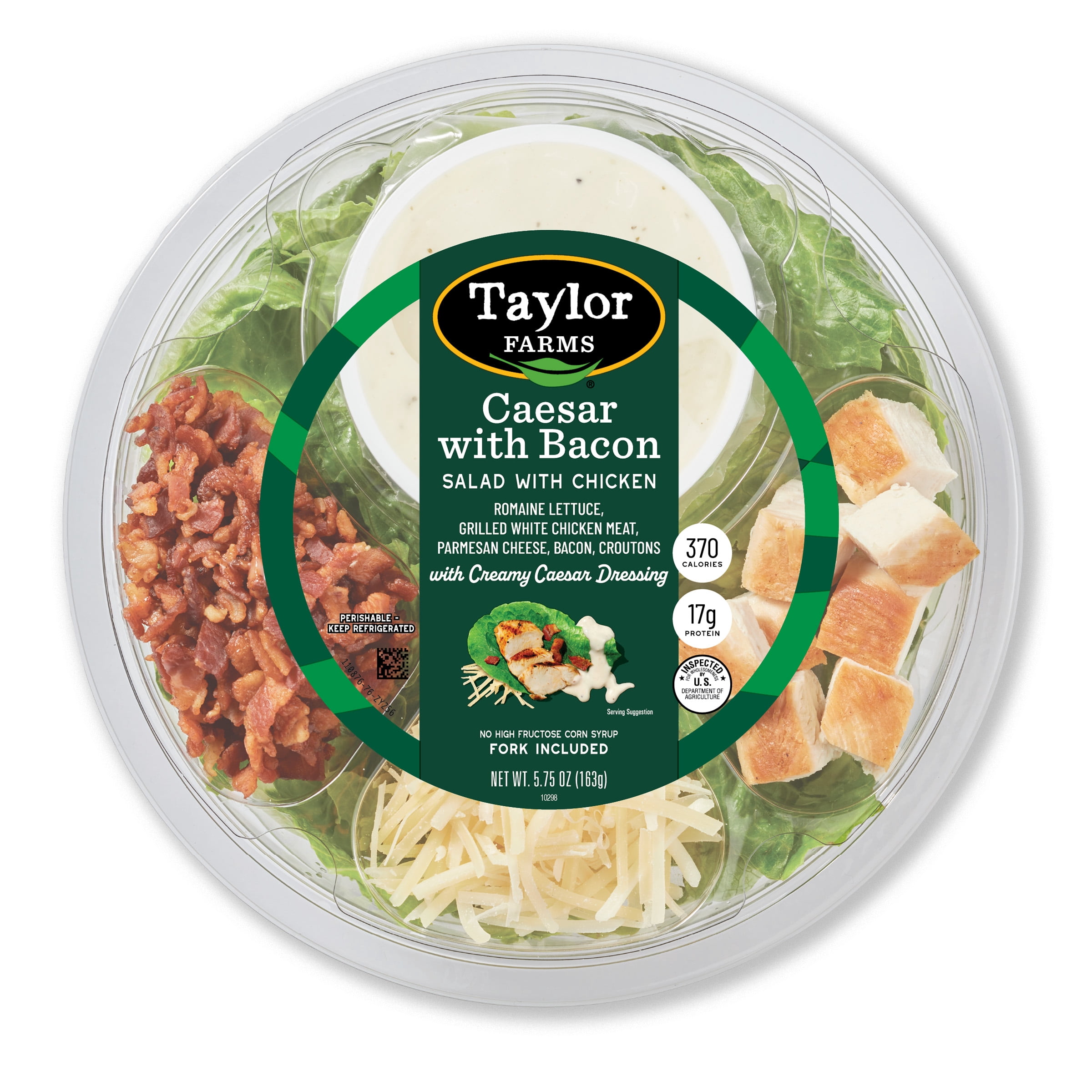 Taylor Farms Caesar Salad with Bacon and Chicken, 5.75 oz (Fresh)