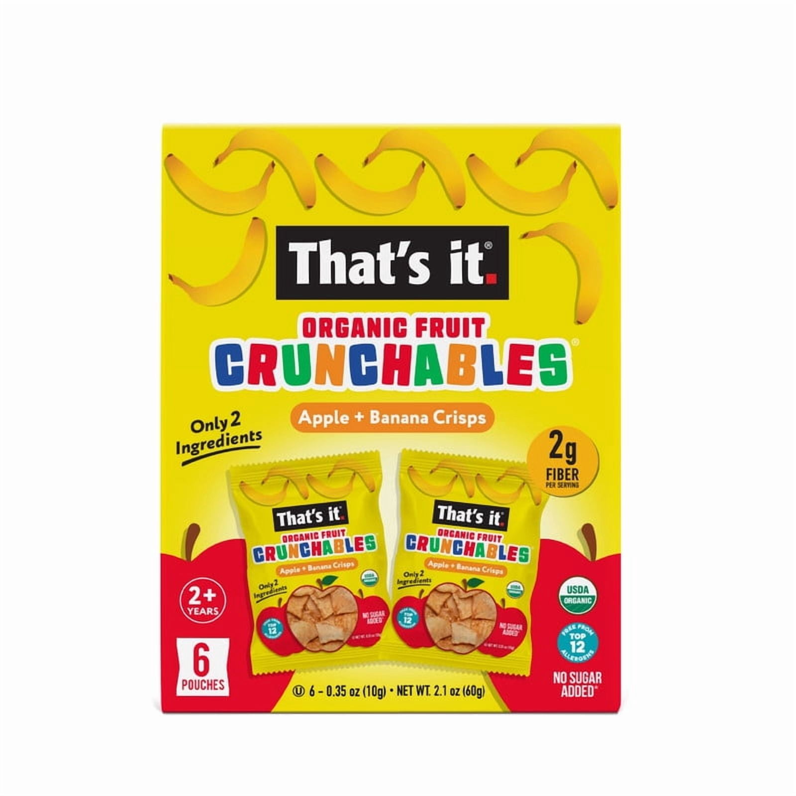 That's it. Organic Apple + Banana Crunchables - Gluten Free, 6 Count
