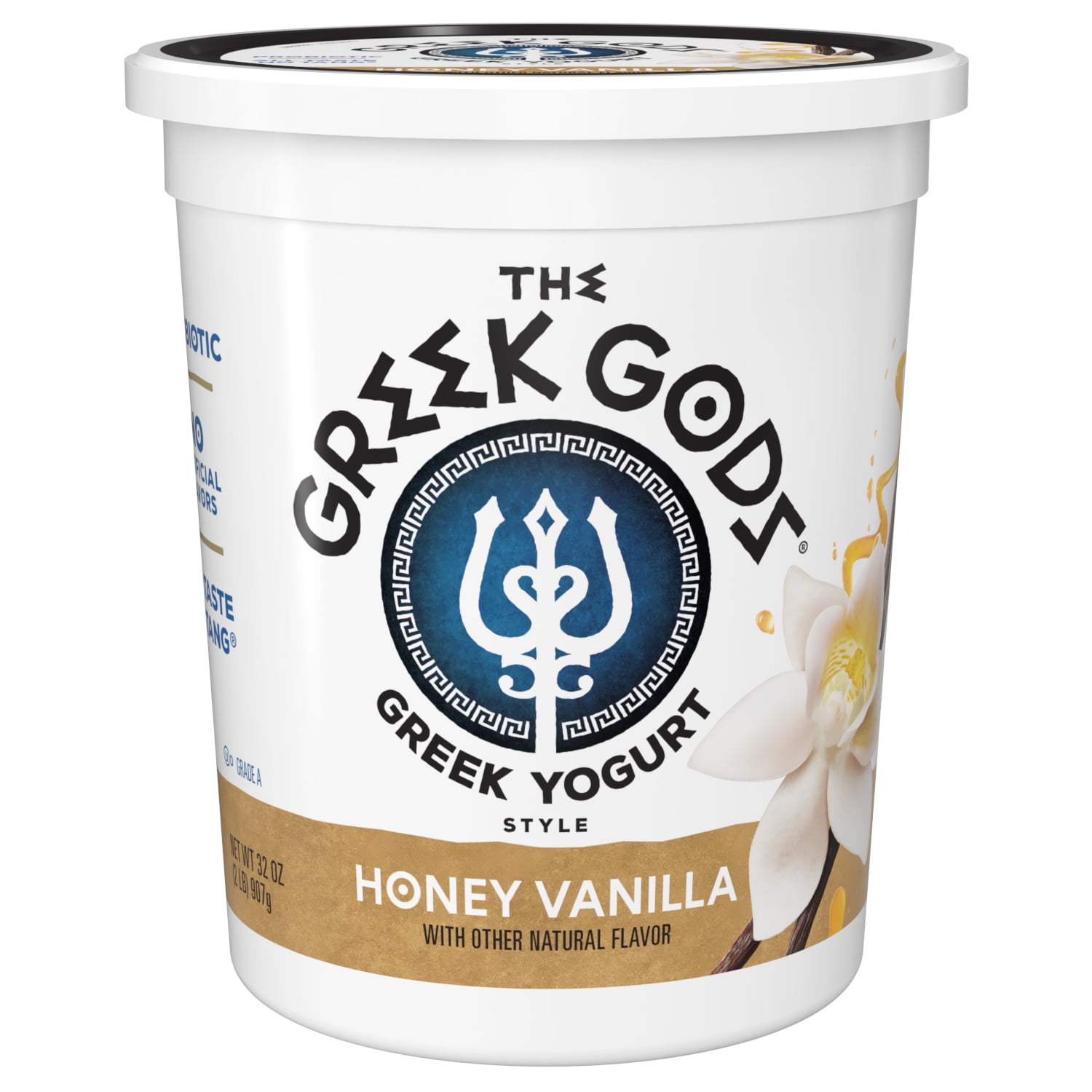 The Greek Gods Greek Style Yogurt, Probiotic Yogurt, Honey Vanilla, 32 oz