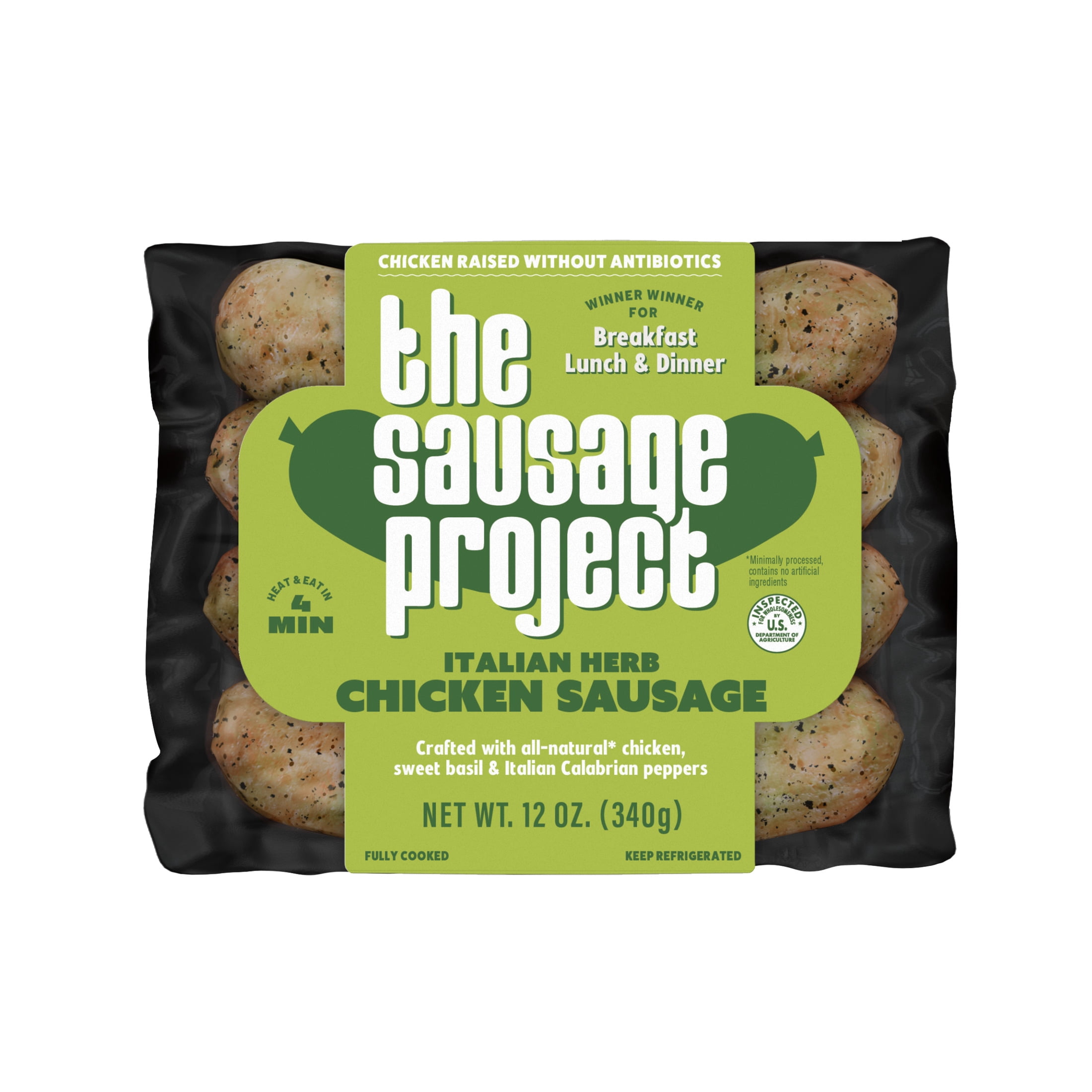 The Sausage Project Italian Herb Chicken Sausage, 4-Count, 12 oz