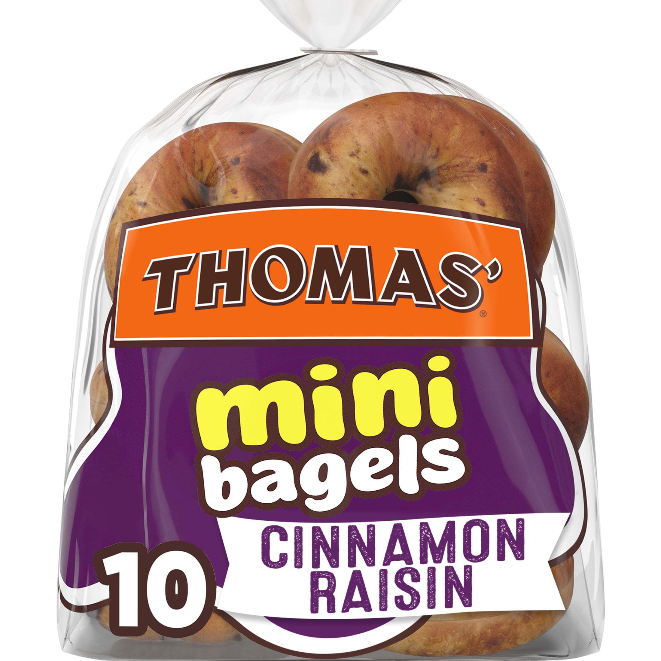 Thomas' Cinnamon Raisin Mini Bagels, 10 count, 15 oz