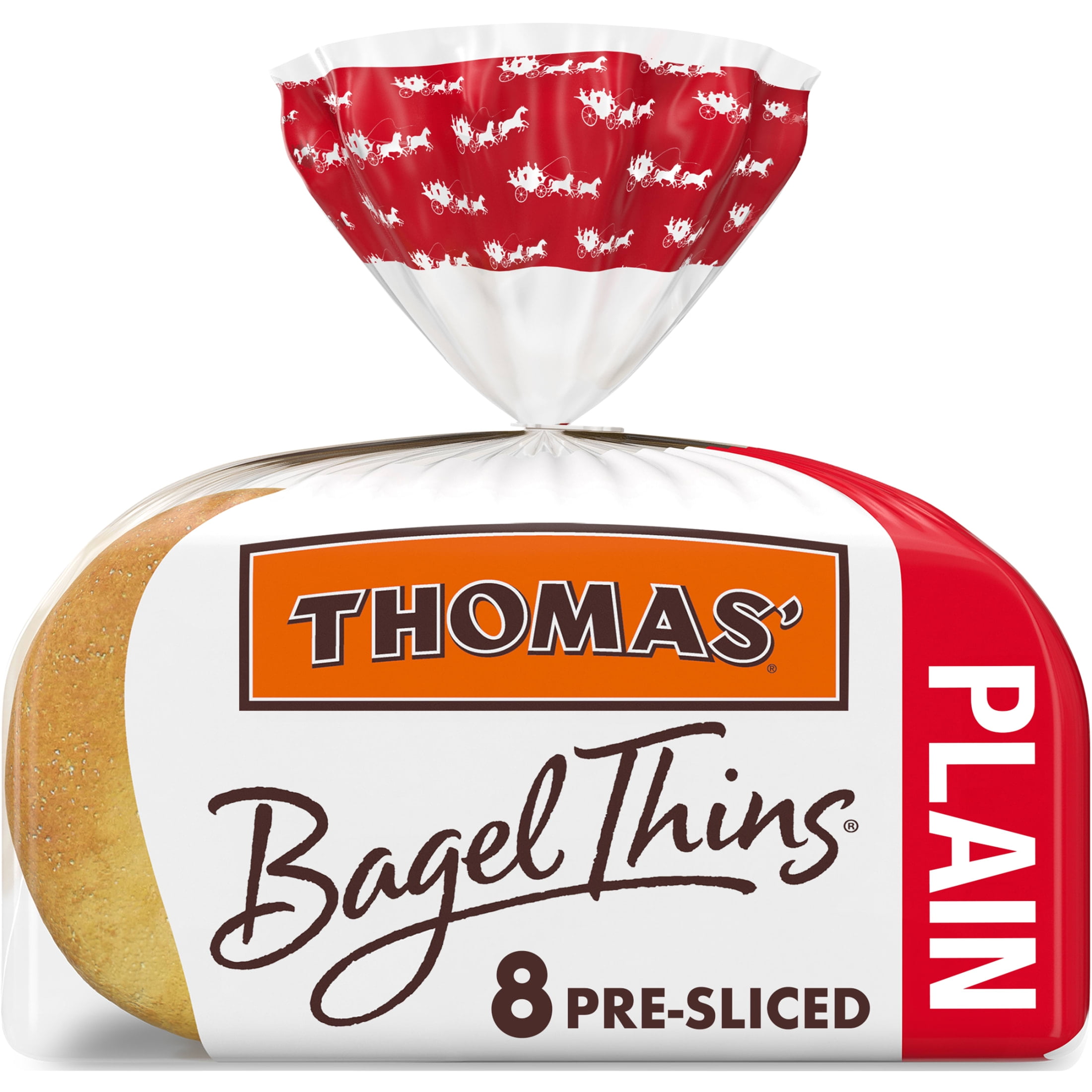 Thomas' Plain Bagel Thins, 8 count, 13 oz