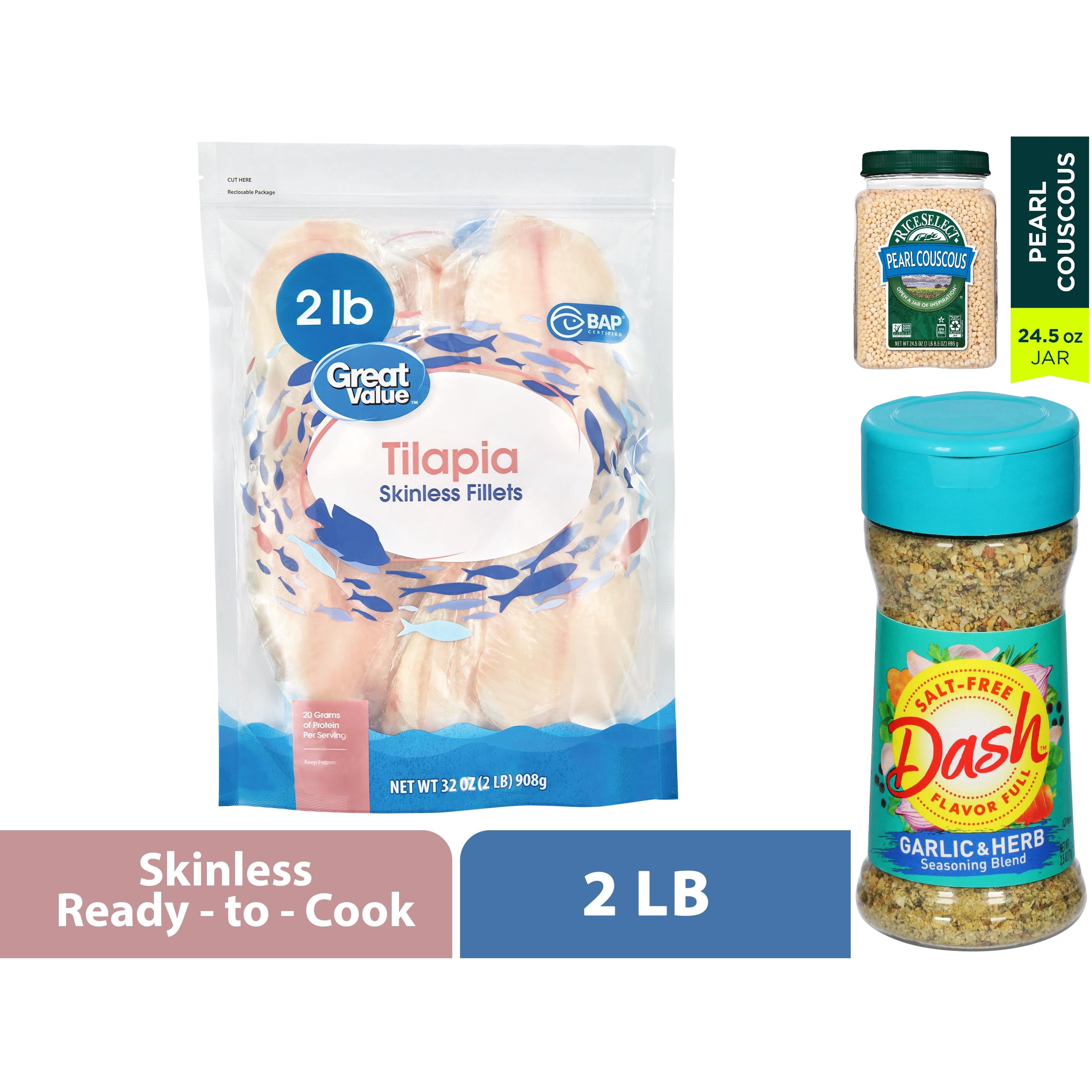 Tilapia with Pearl Couscous & Garlic Herb Seasoning Meal Bundle