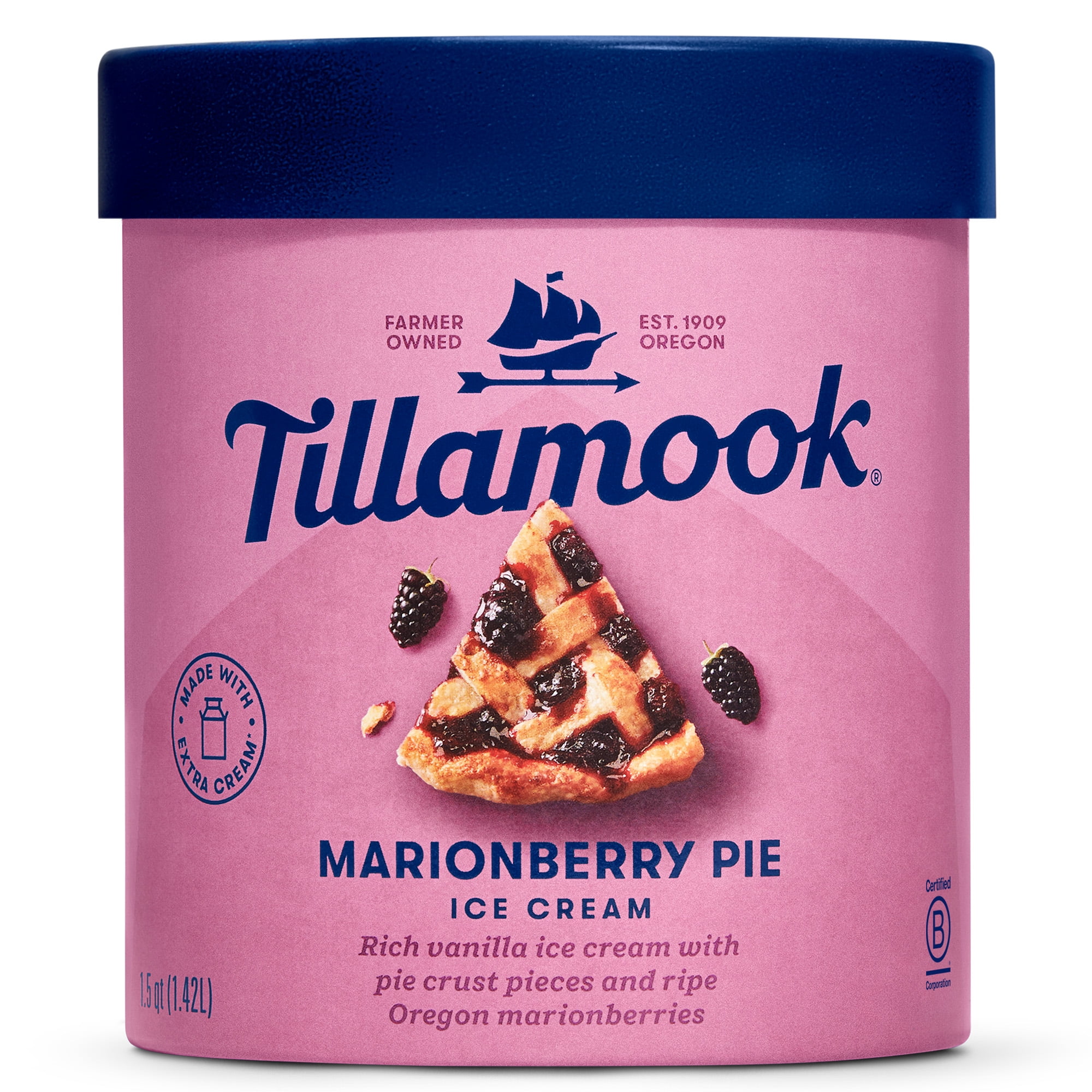 Tillamook Marionberry Pie Ice Cream, 48 oz