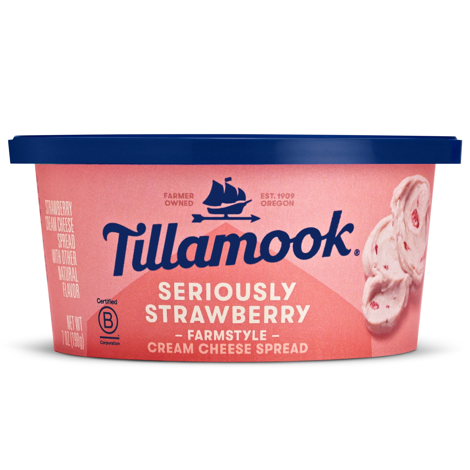 Tillamook Seriously Strawberry Cream Cheese Spread, 7 oz Tub