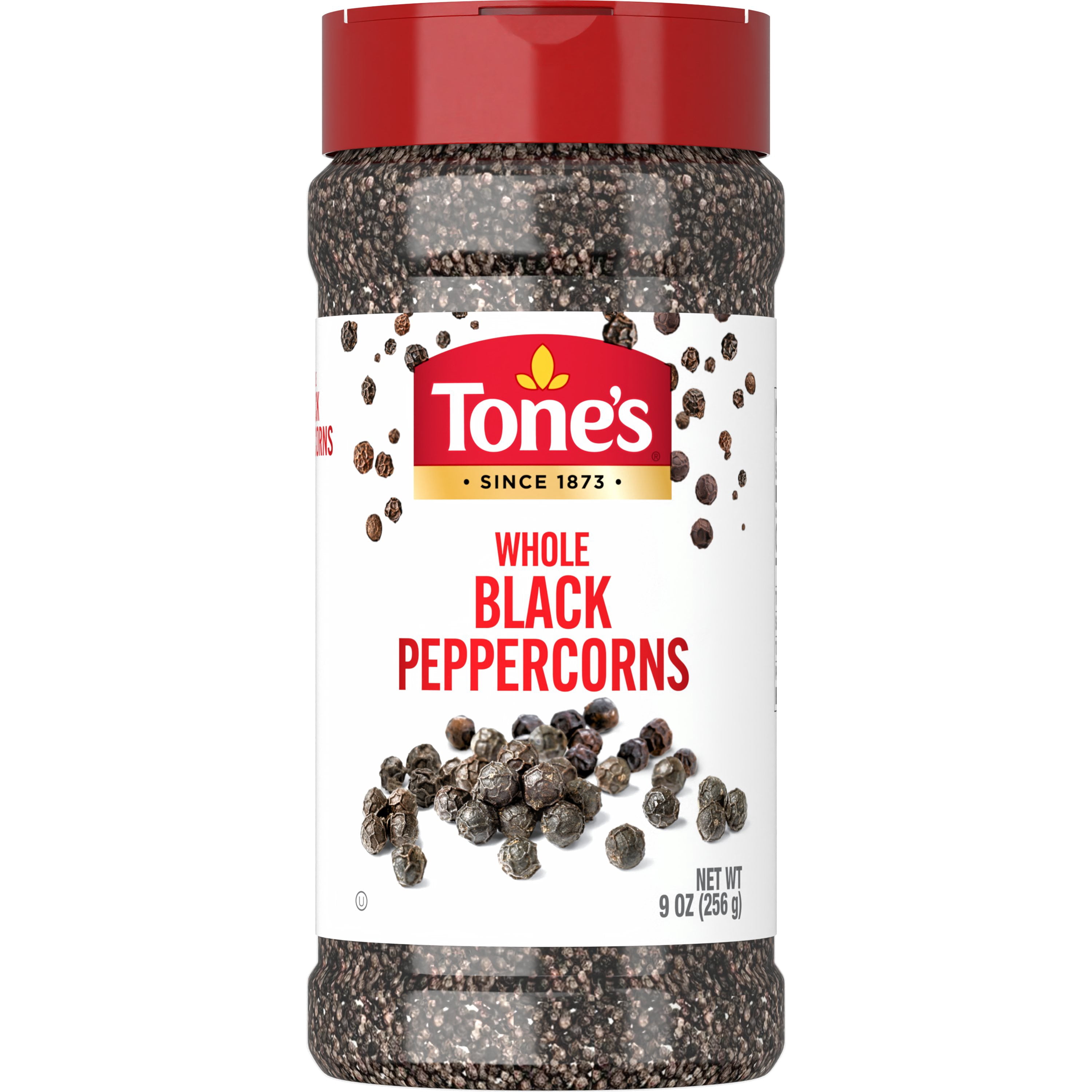 Tone's Black Peppercorns Whole, Kosher, 9 oz