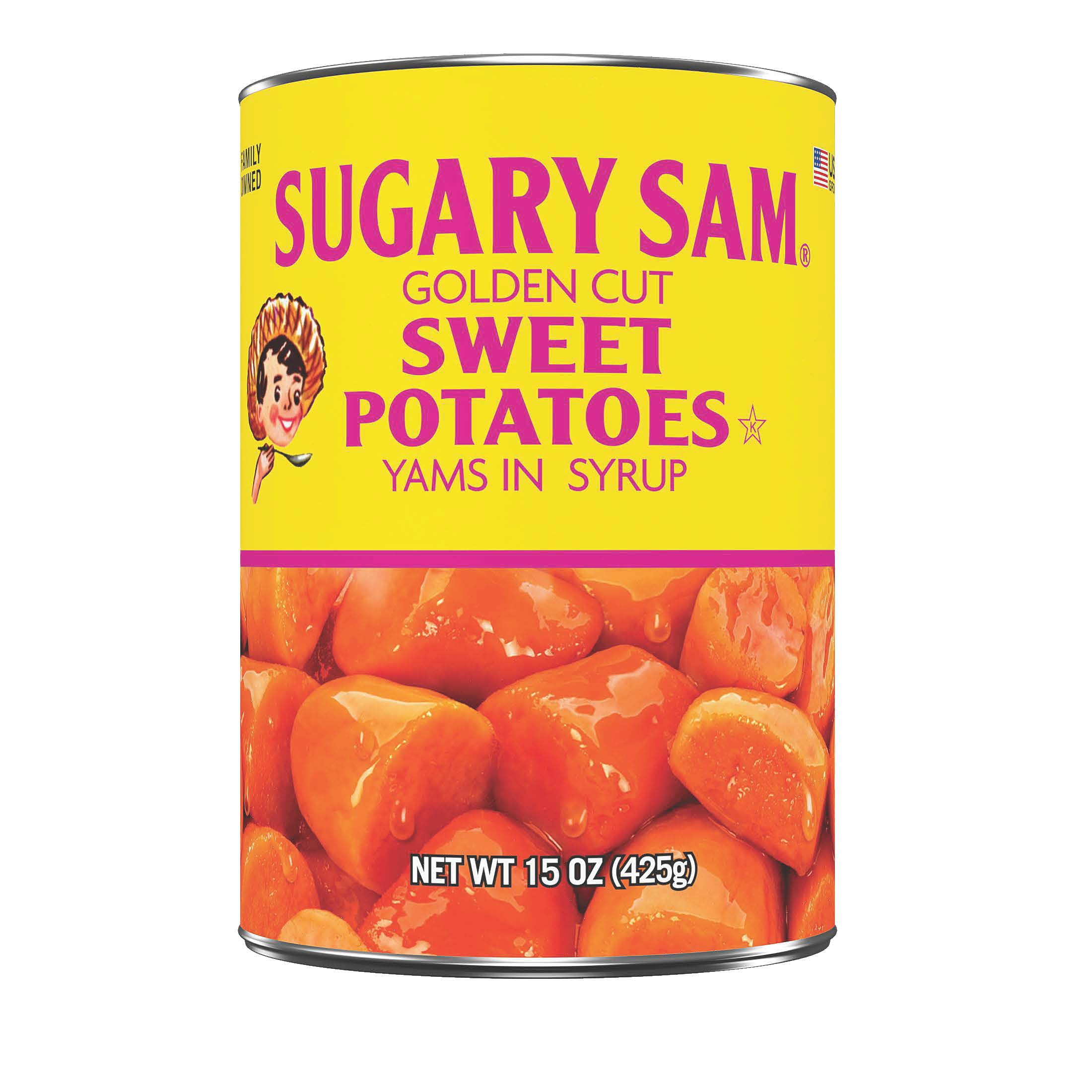 Trappey's Sugary Sam Golden Cut Yams In Syrup Sweet Potatoes 15 oz. Can