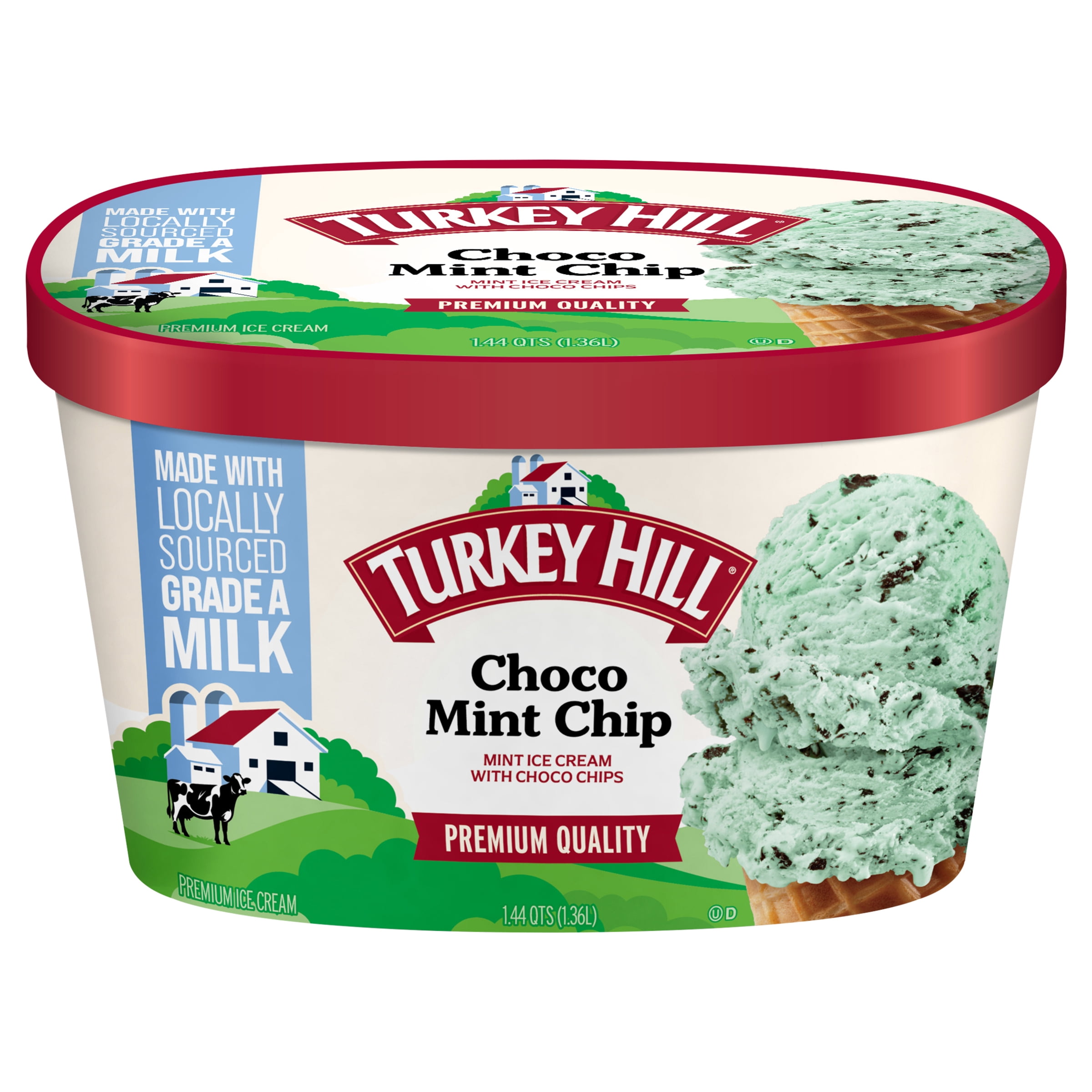 Turkey Hill Choco Mint Chip Premium Ice Cream, 46 fl oz