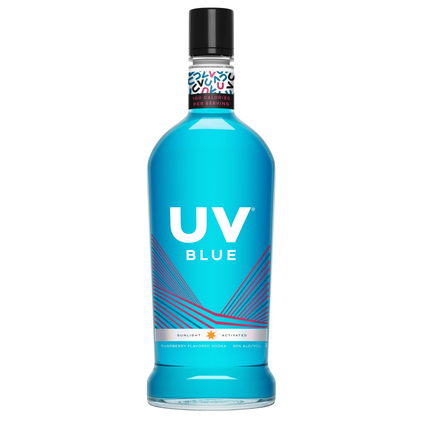 Uv Blue Raspberry Flavored Vodka, 1.75 L Bottle, 30% ABV