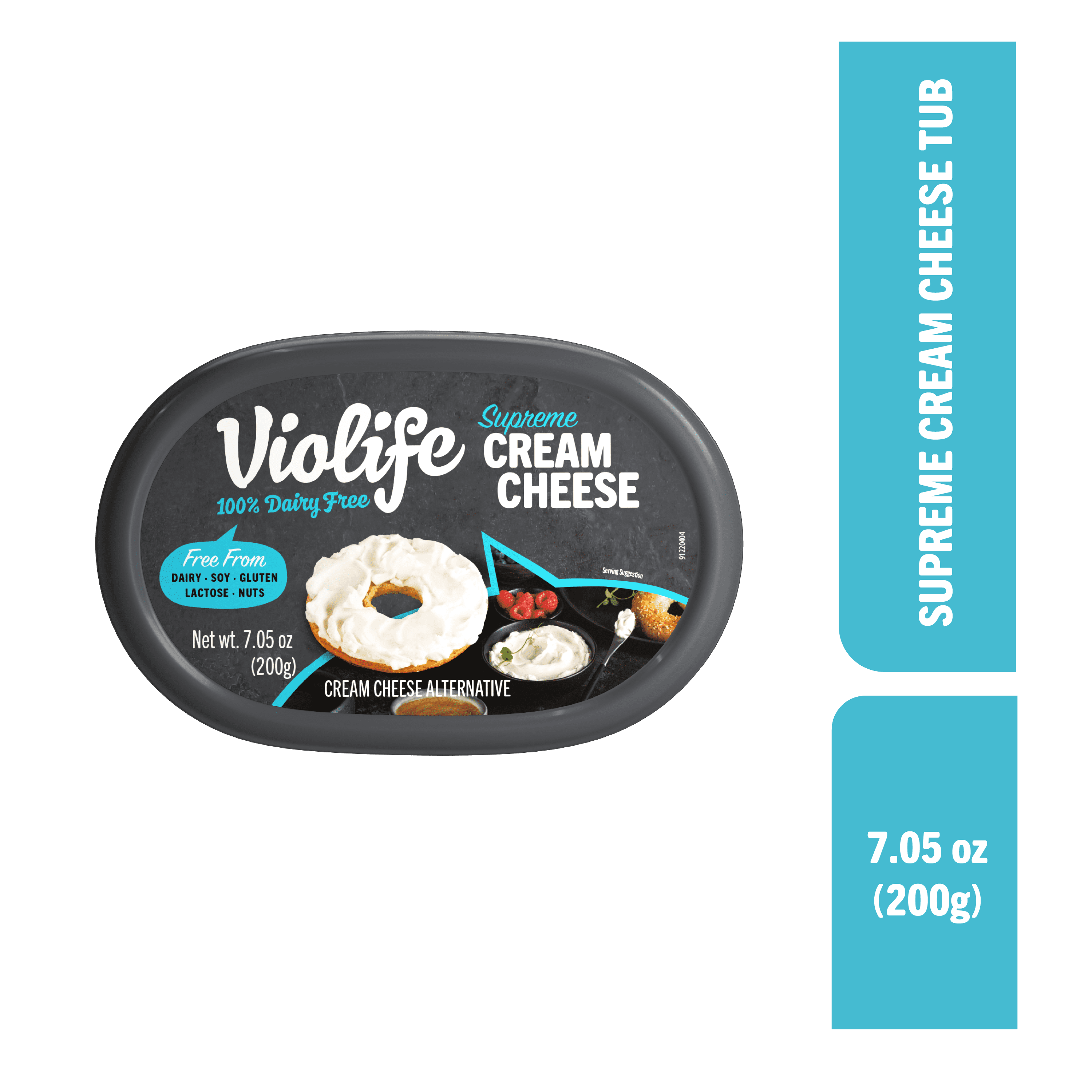 Violife Just like Cream Cheese Original, Dairy-Free Vegan, 7.05 oz Tub (Refrigerated)