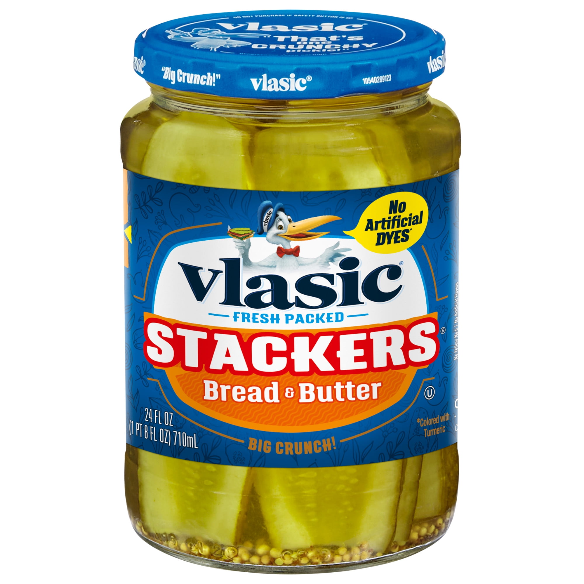 Vlasic Stackers Bread & Butter Pickles, 24 fl. oz.