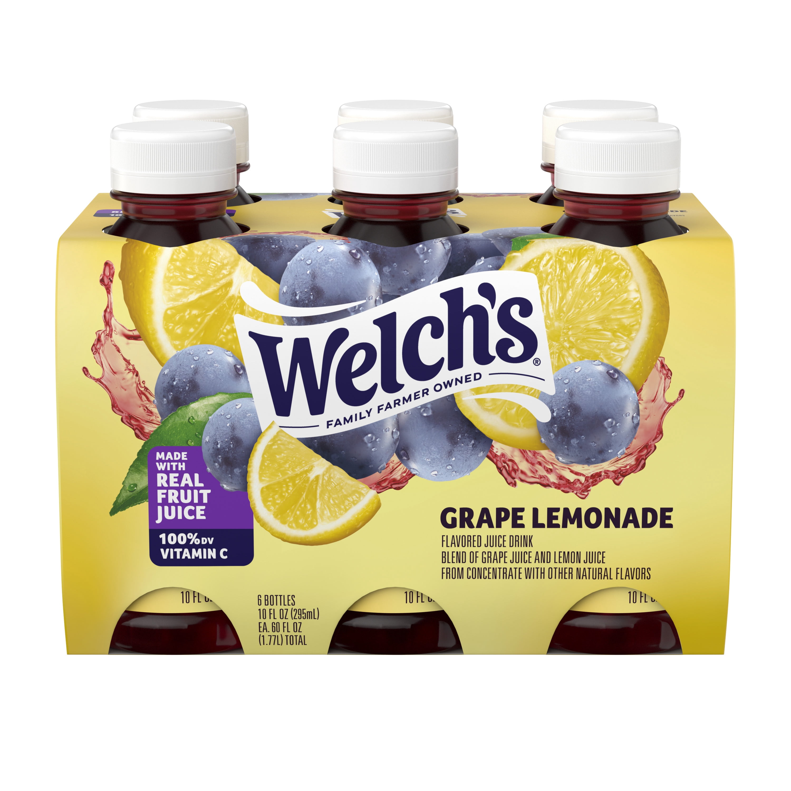 WELCH'S 10 FL OZ JUICE DRINK - GRAPE LEMONADE (6 PK)