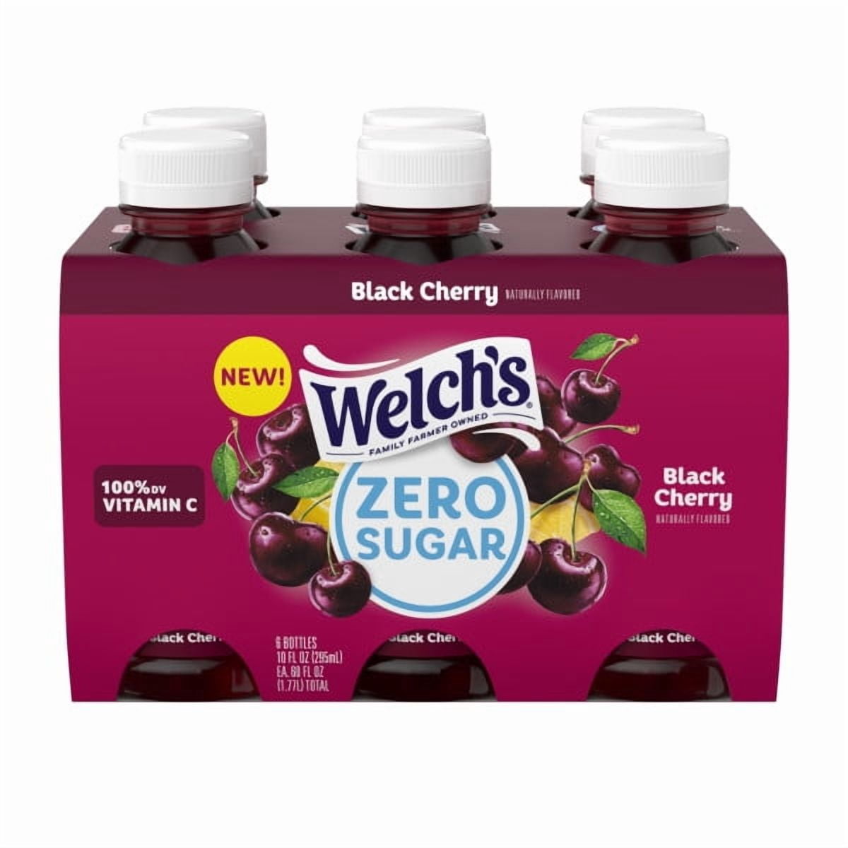 WELCH'S 10 FL OZ JUICE DRINK - BLACK CHERRY ZERO SUGAR (6 PK)