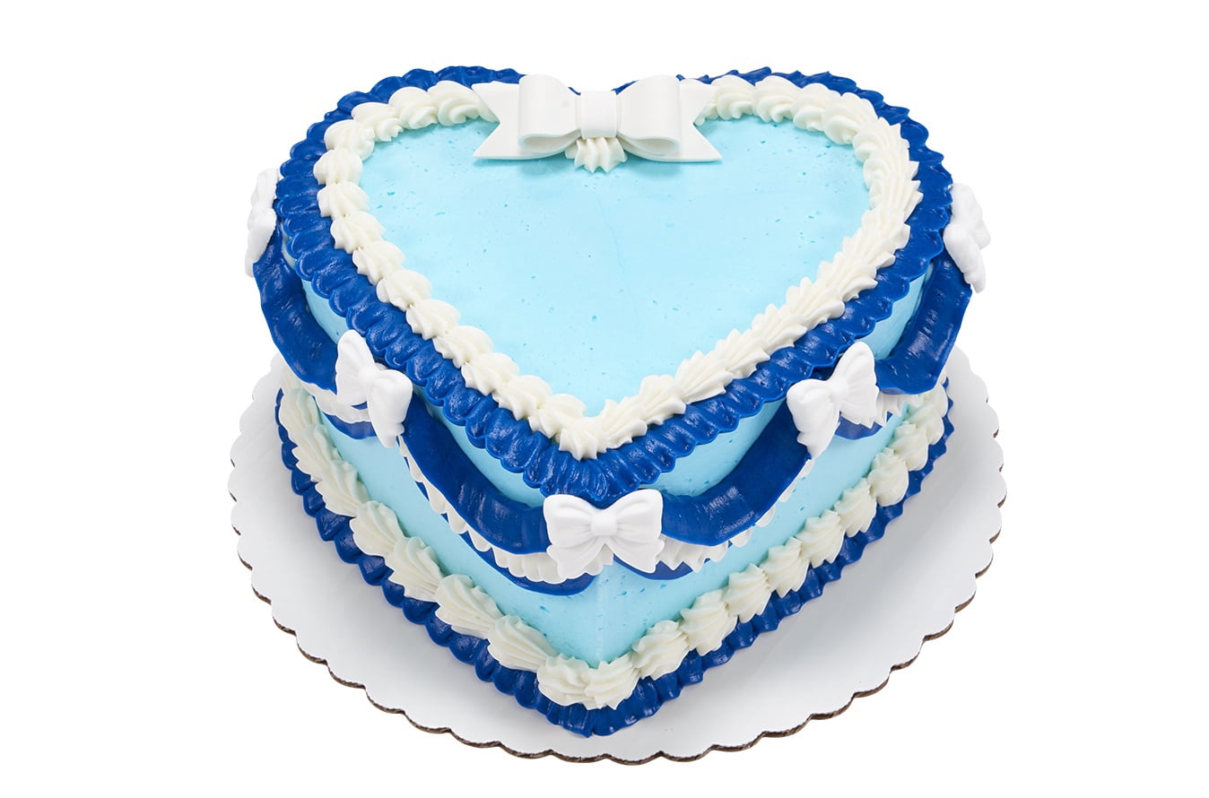 Welcome Baby Boy Heart Cake