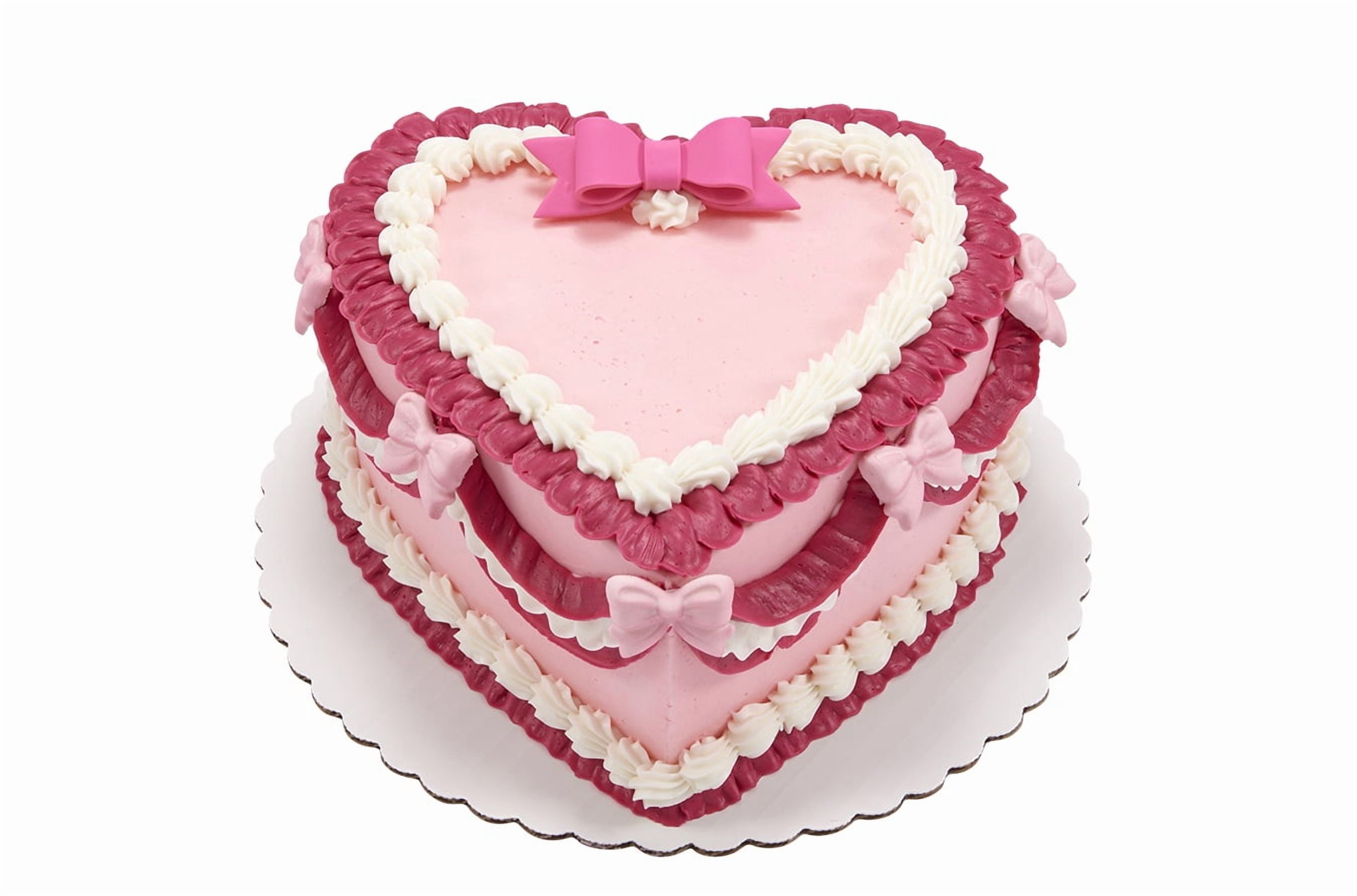 Welcome Baby Girl Heart Cake
