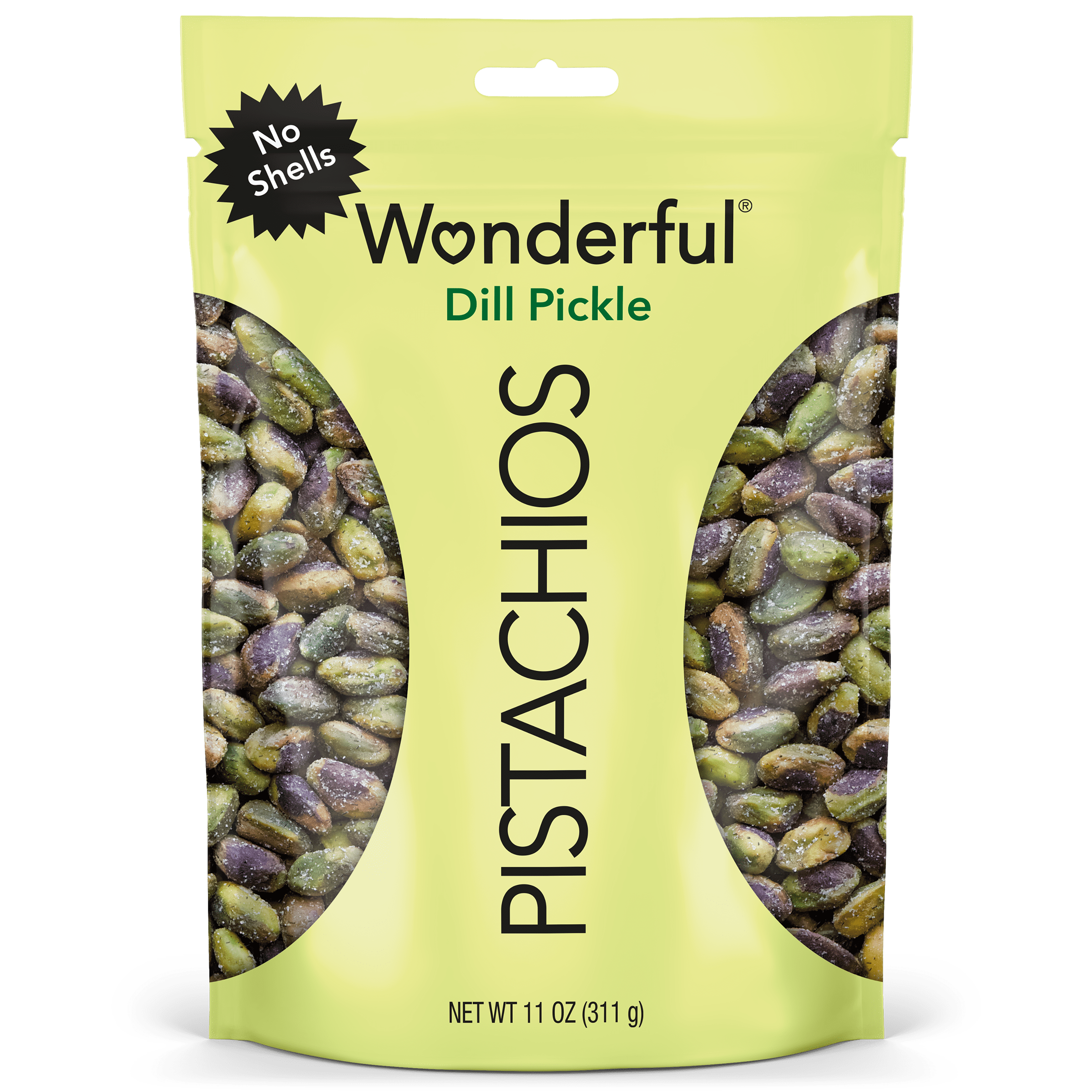 Wonderful Pistachios No Shells Dill Pickle Nuts, 11 Ounce Bag