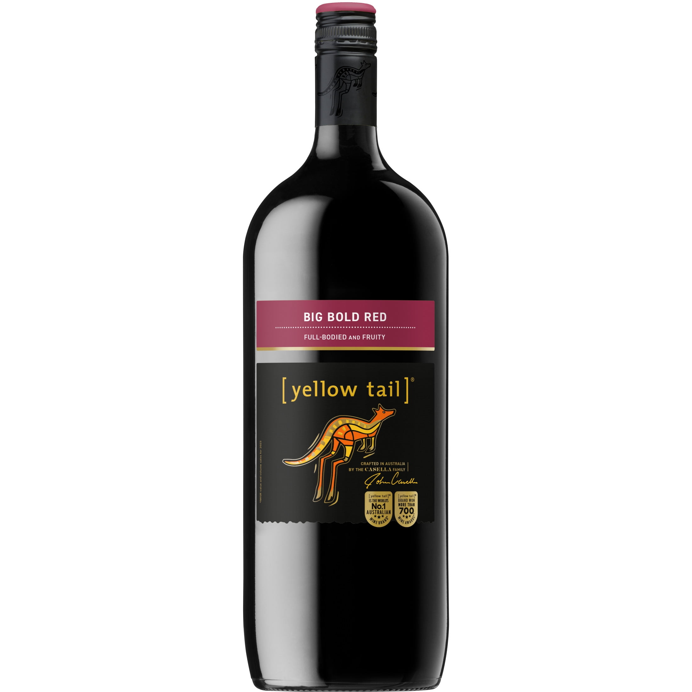 Yellow Tail Big Bold Red Australia Red Wine, 1.5 L Bottle, 13.50% ABV