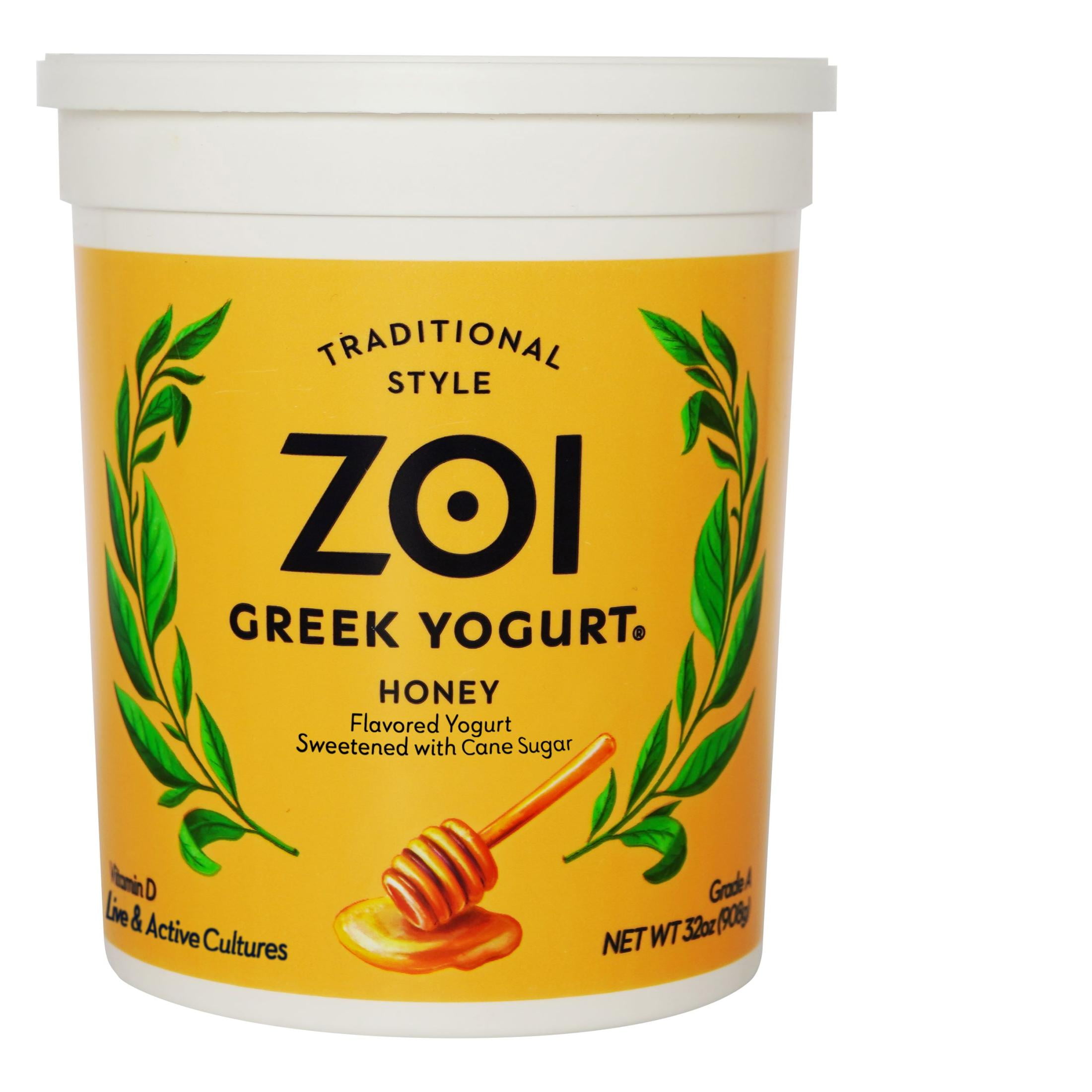 Zoi Greek Honey Traditional Style Yogurt, Net WT 32oz