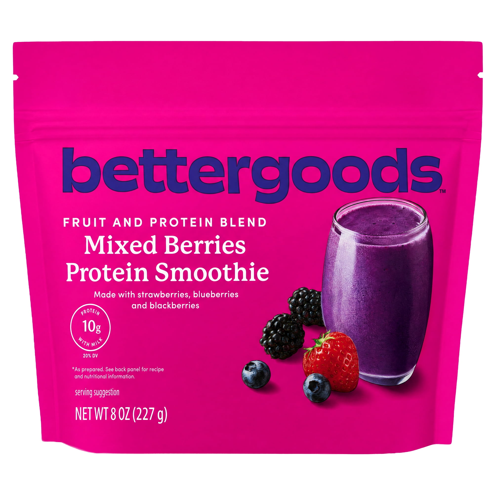 bettergoods Mixed Berries Protein Smoothie, 8 oz (Frozen)