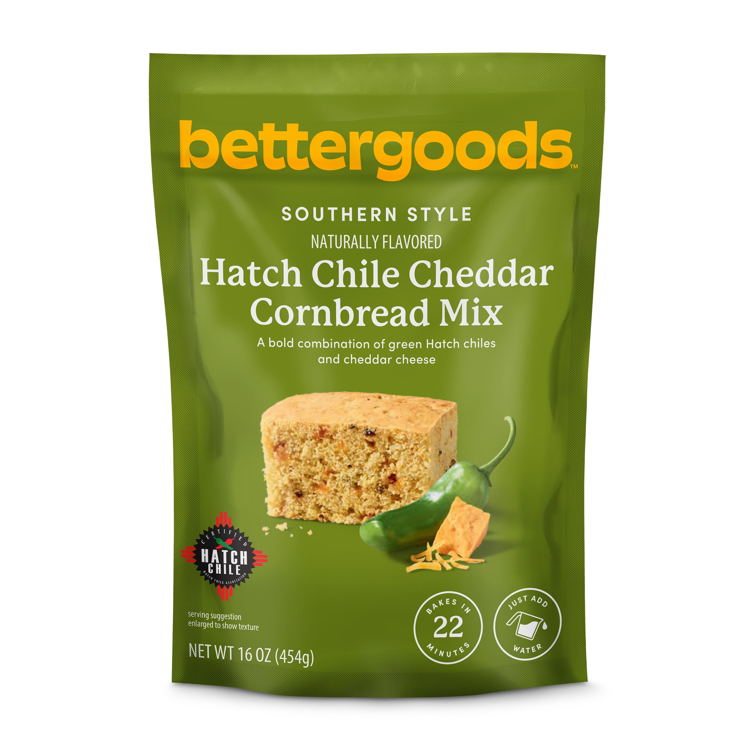 bettergoods Southern Style Hatch Chile Cheddar Cornbread Mix, 16 oz