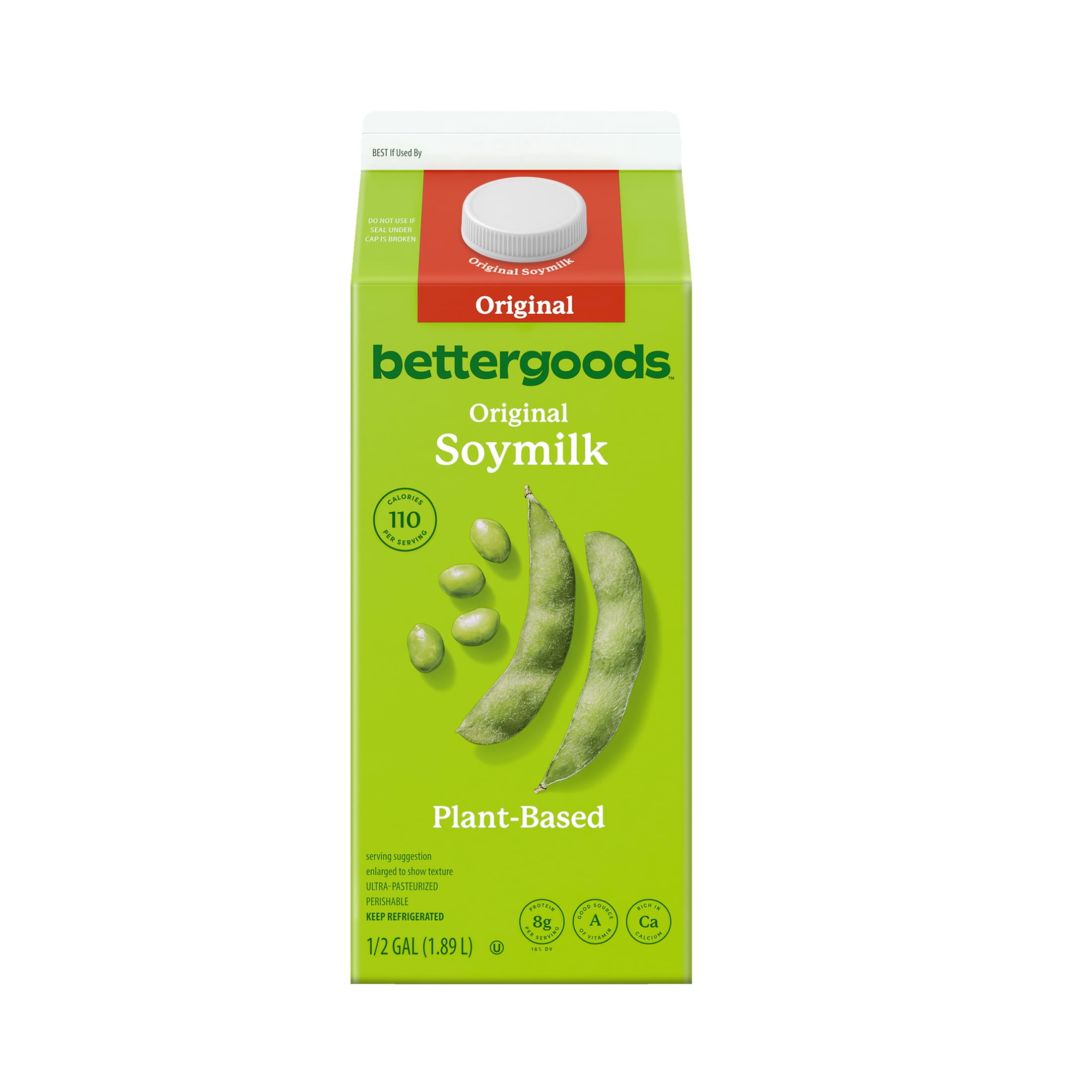 bettergoods Plant-Based Original Soy Milk, Half Gallon