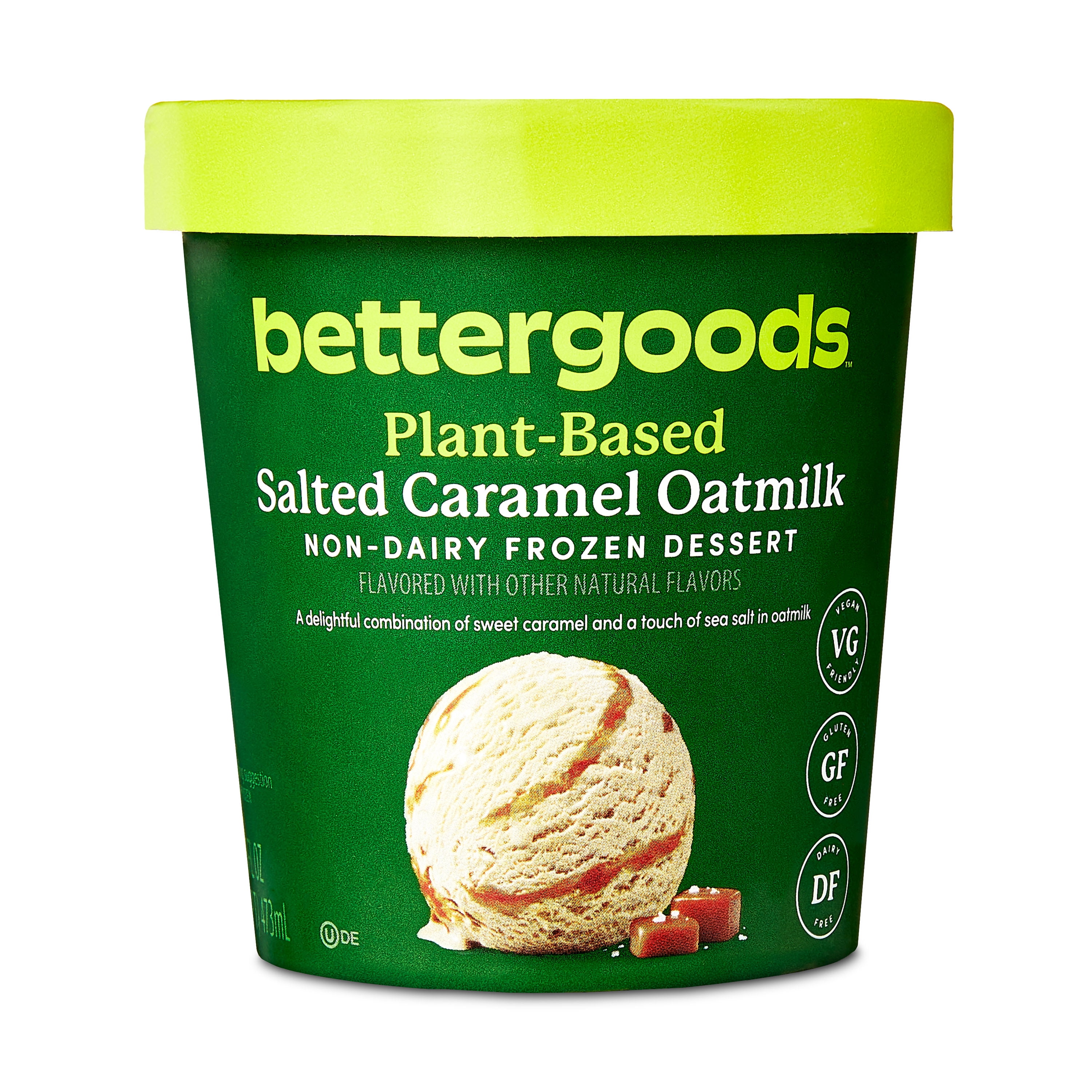 bettergoods Plant-Based Salted Caramel Oat Milk Non-Dairy Frozen Dessert, 16 fl oz