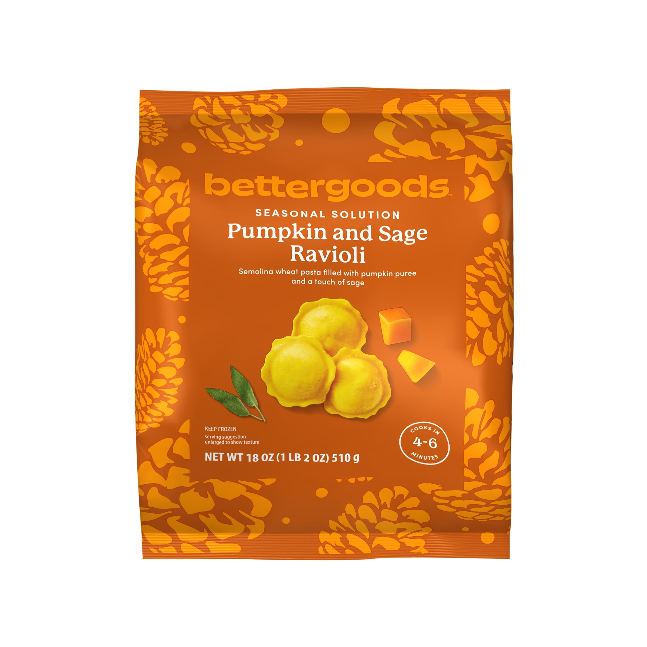 bettergoods Pumpkin and Sage Ravioli, 18 oz