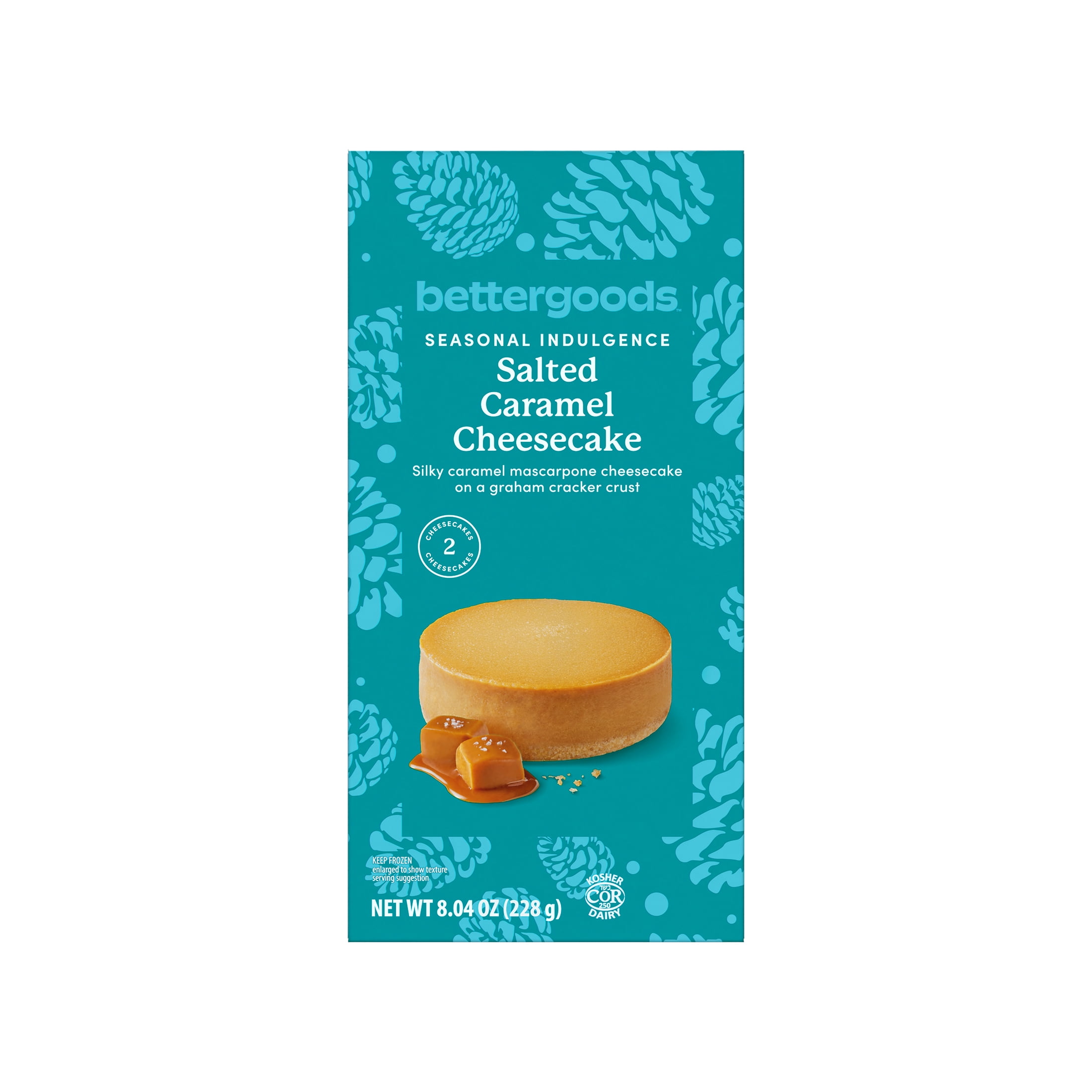 bettergoods Salted Caramel Mascarpone Cheesecake, Rich Creamy Dessert, 8.04 oz