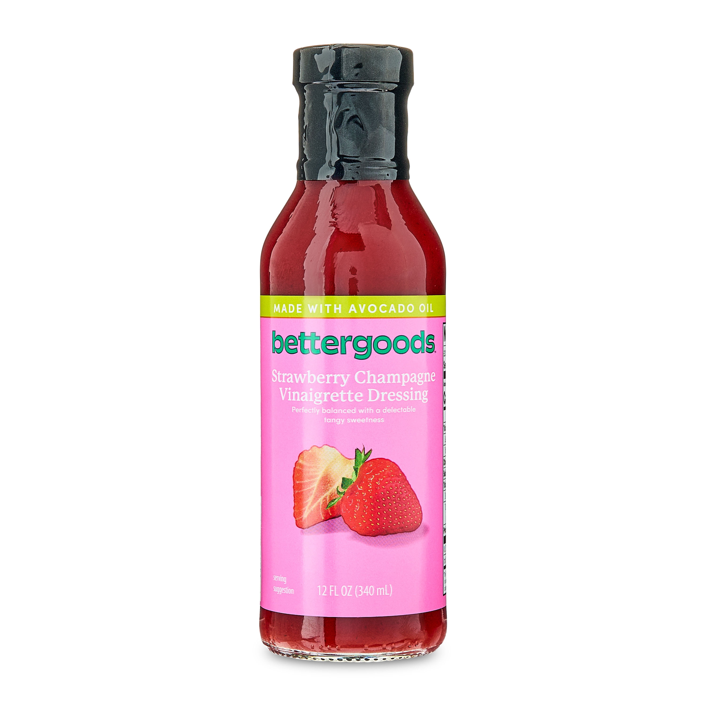 bettergoods Strawberry Champagne Vinaigrette Avocado Oil Salad Dressing, 12 fl oz