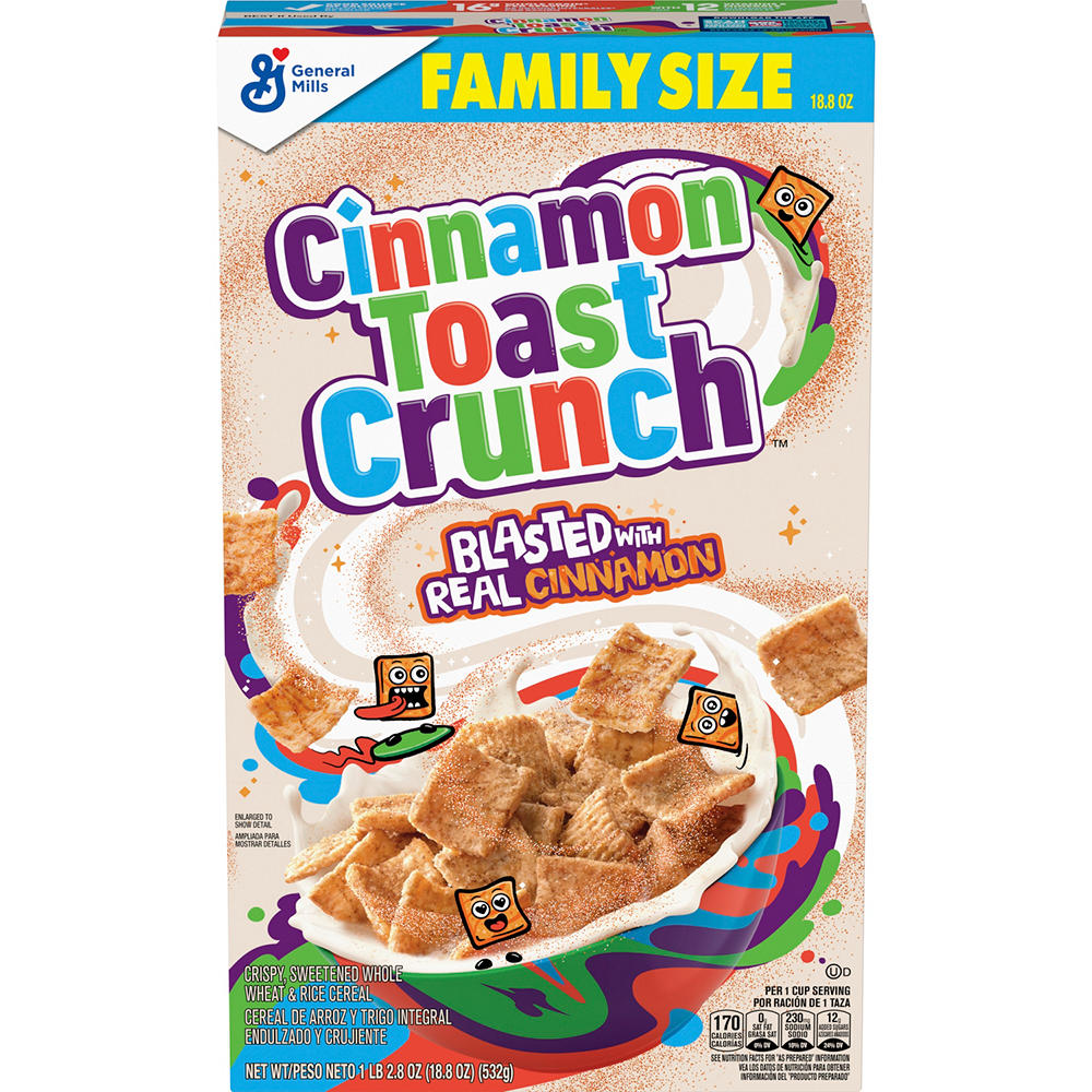 General Mills Cinnamon Toast Crunch Cereal - Family Size, 18.8 oz