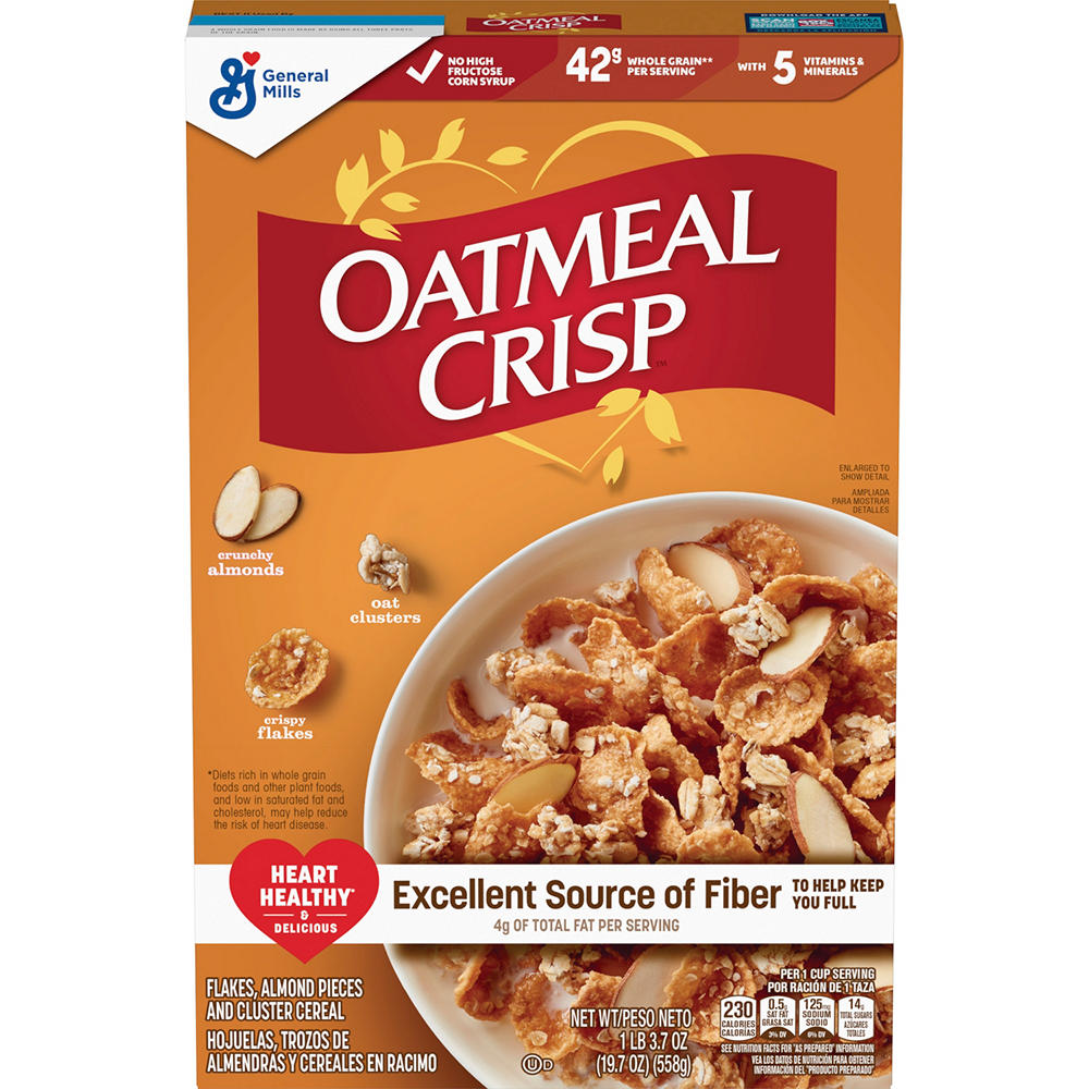 General Mills Oatmeal Crisp Crunchy Almond Cereal, 19.70 oz