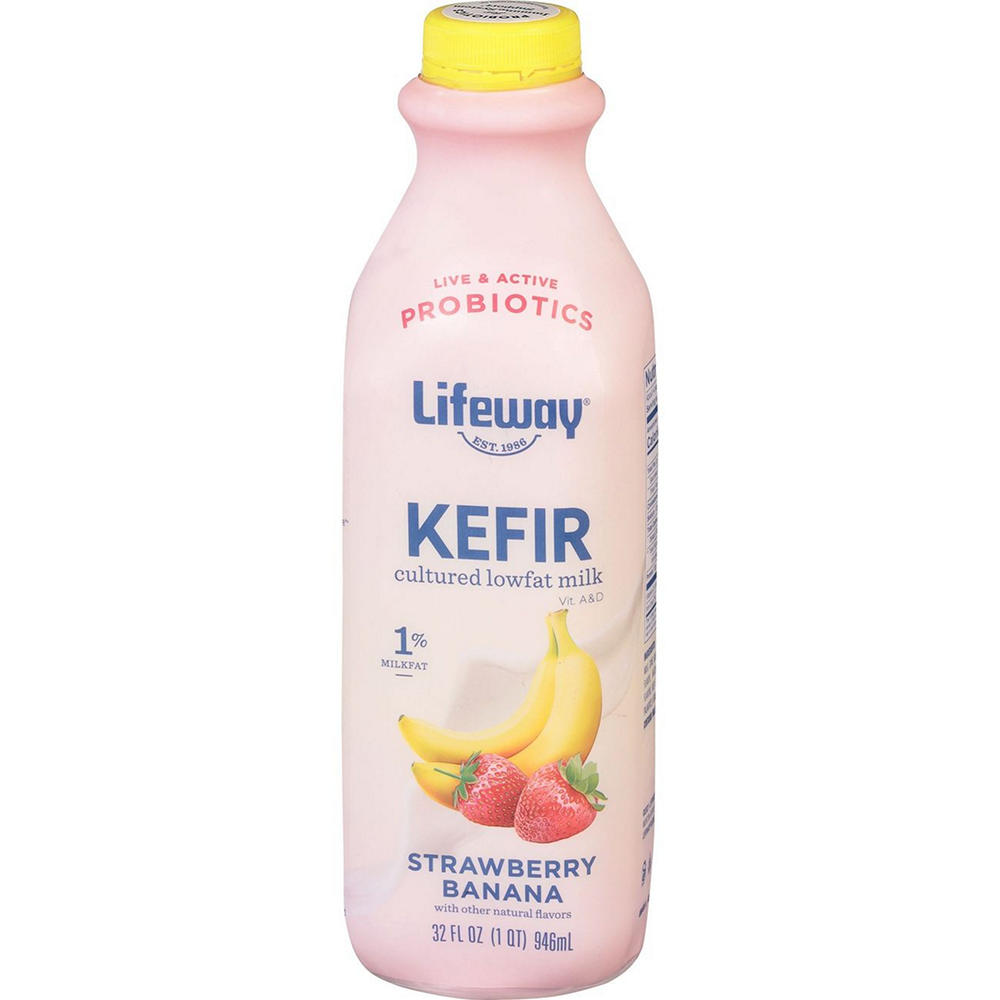Lifeway Low-Fat Strawberry Banana Kefir, 32 oz