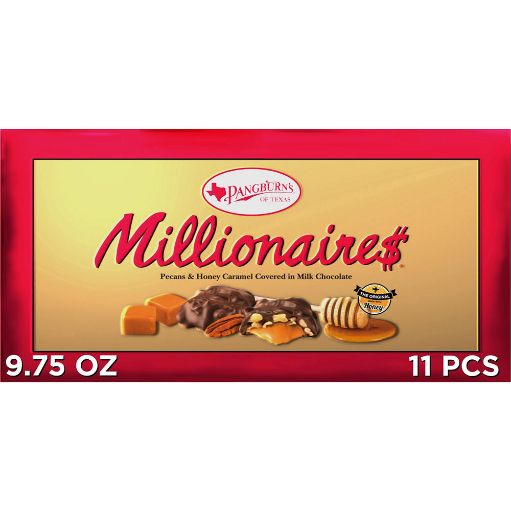 Pangburn's Pecan Delights Milk Chocolate Candy Gift Box, 8 oz