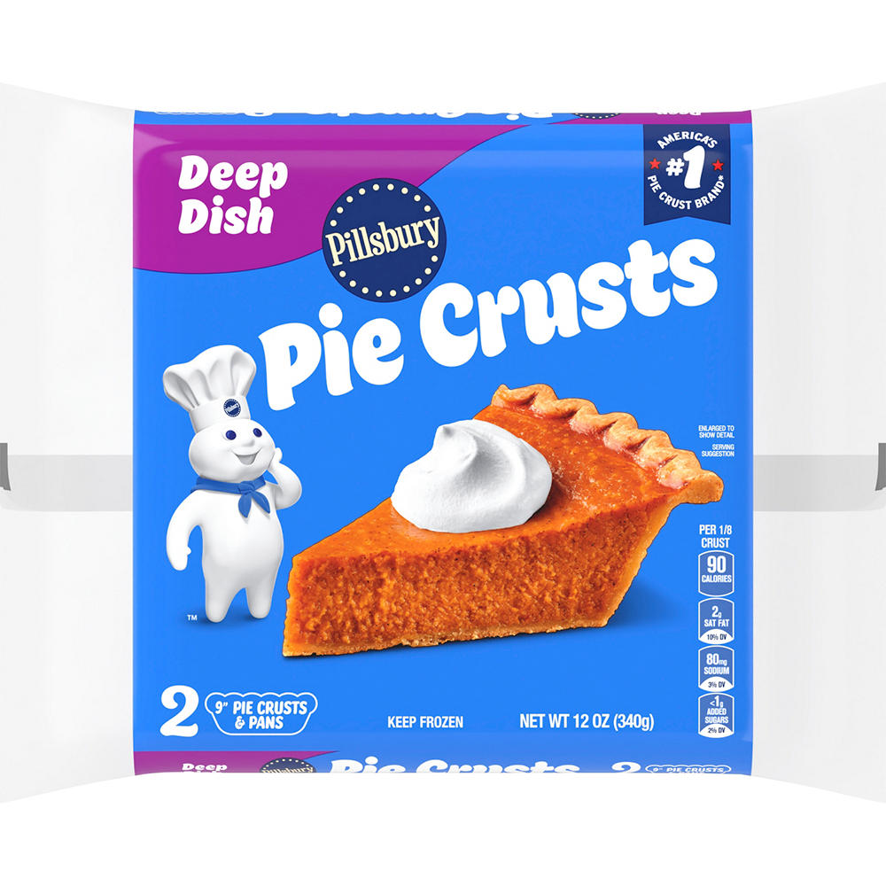 Pillsbury Frozen 9" Pie Crusts & Pans - Deep Dish, 2 ct