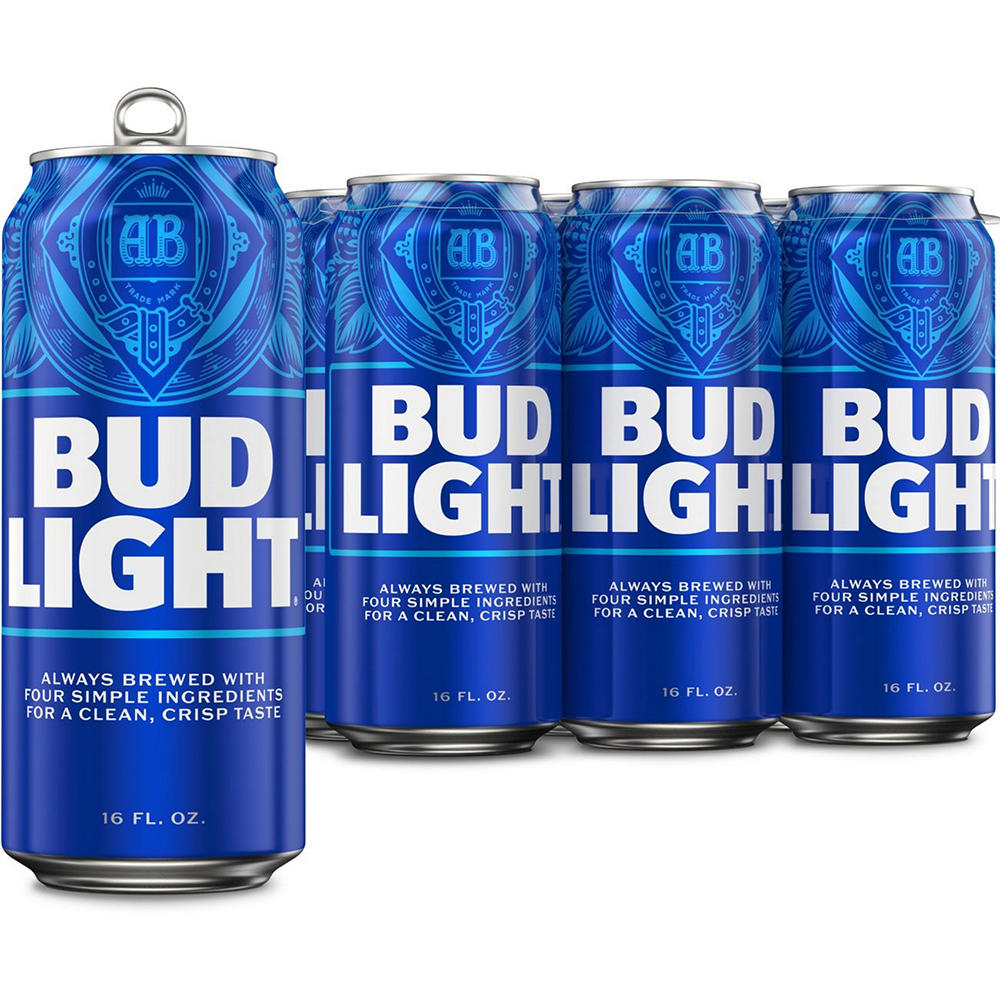 Bud Light American Lager Beer 6 pk Cans, 16 oz