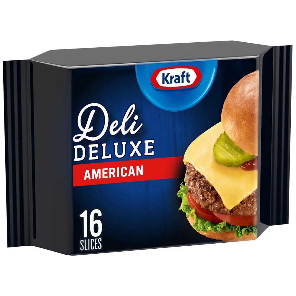 Kraft Deli Deluxe Cheese Slices, American Cheese, 16 ct