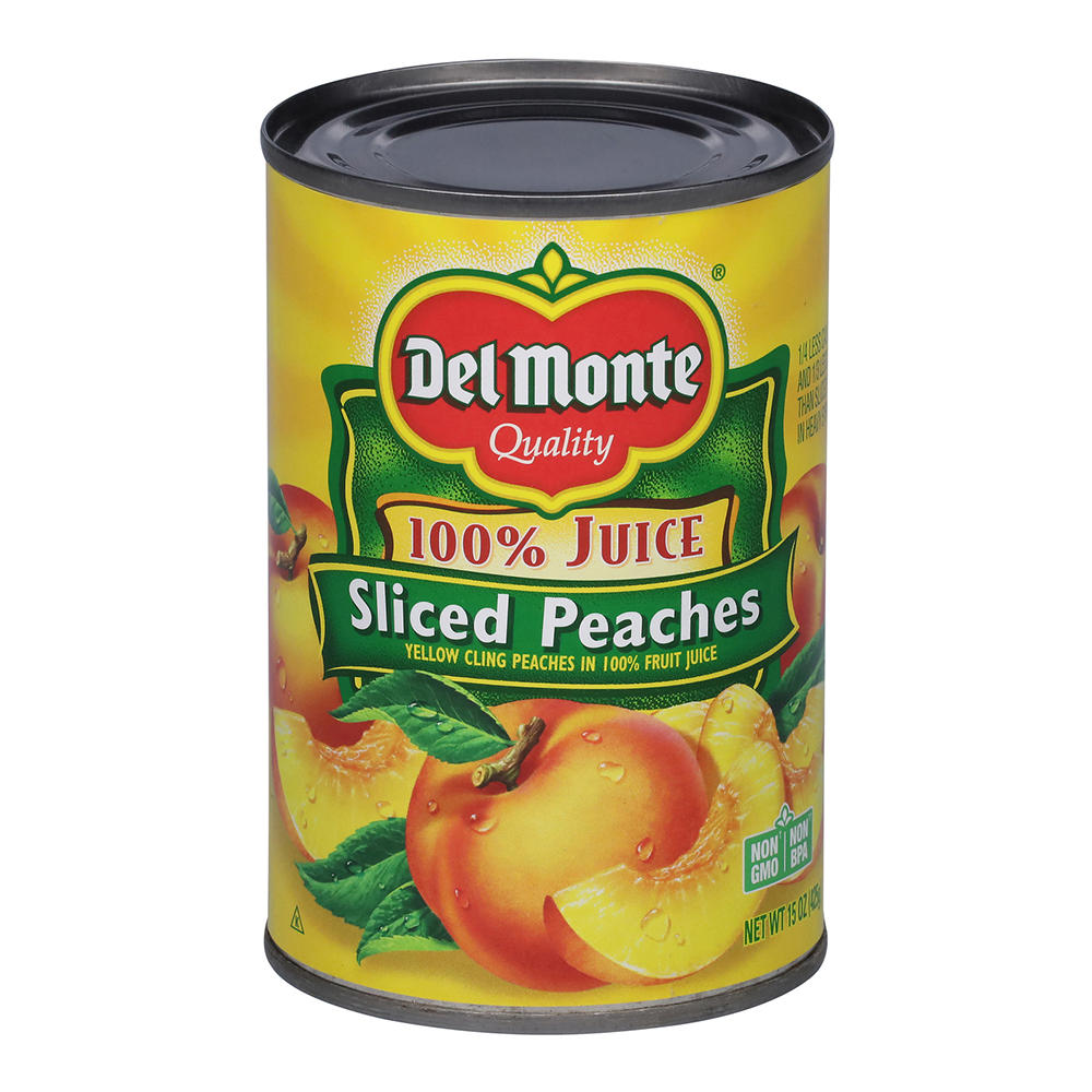 Del Monte Sliced Peaches in 100% Juice, 15 oz