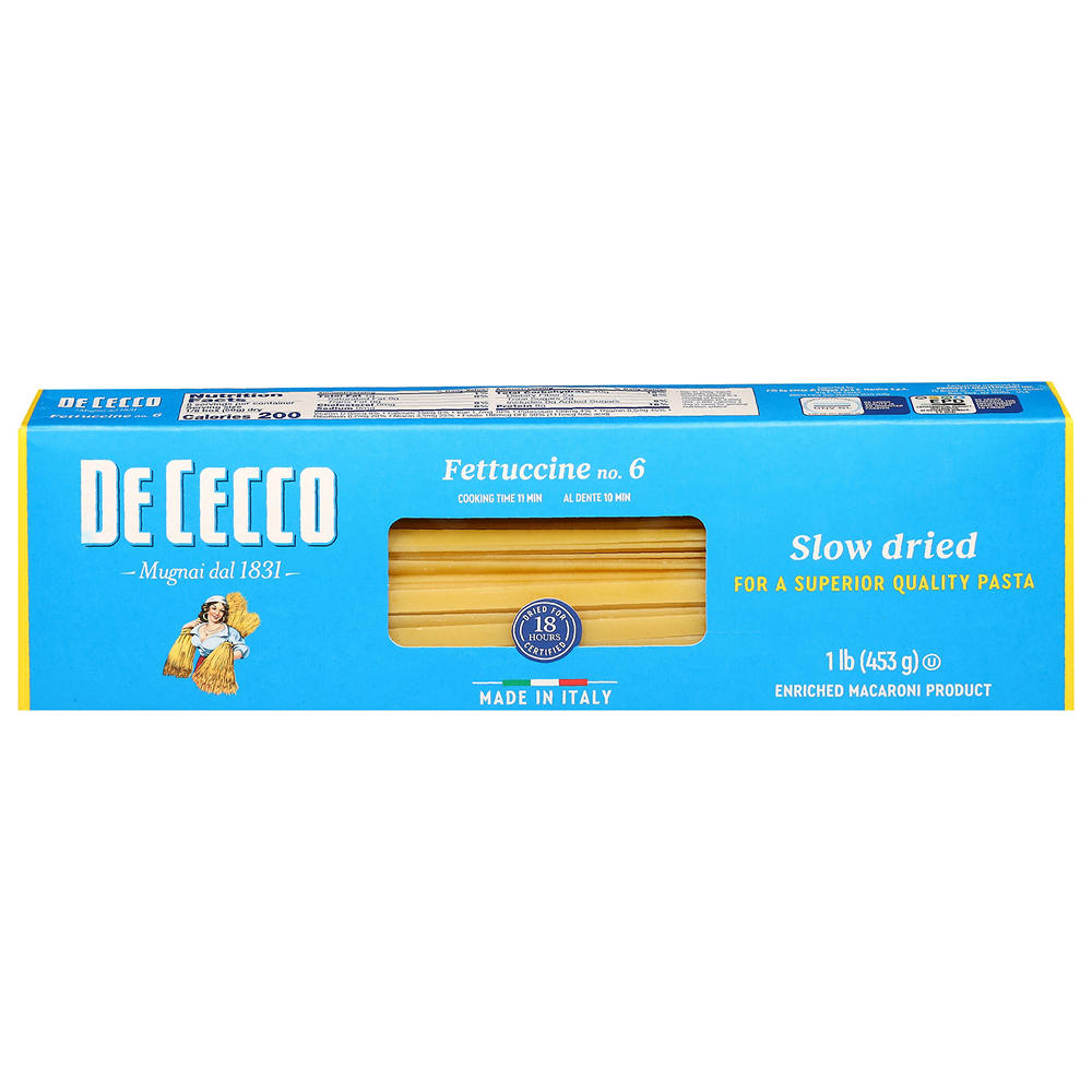 De Cecco Fettuccine No. 6, 16 oz