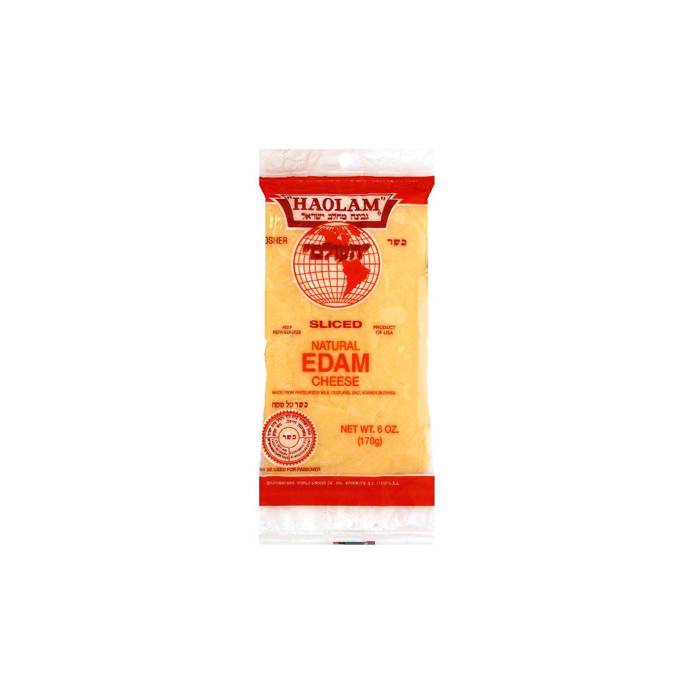 Haolam Natural Edam Sliced Cheese, 6 oz