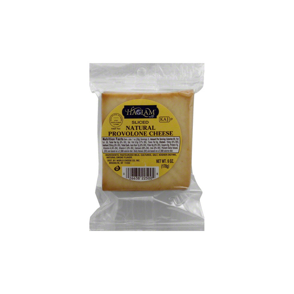 Haolam Sliced Natural Provolone Cheese, 6 oz