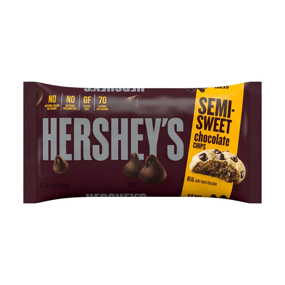 Hershey's Semi Sweet Chocolate Baking Chips, 12 oz