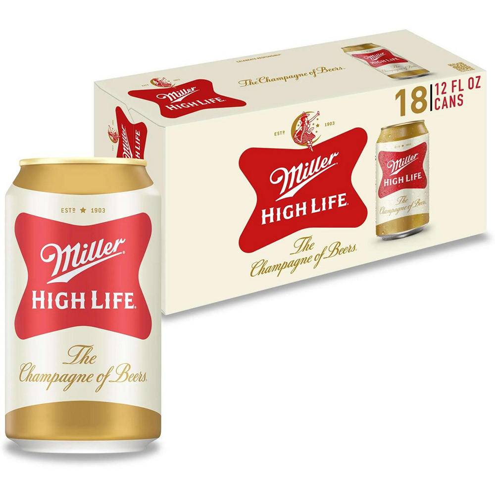 Miller High Life Beer 18 pk Cans, 12 oz