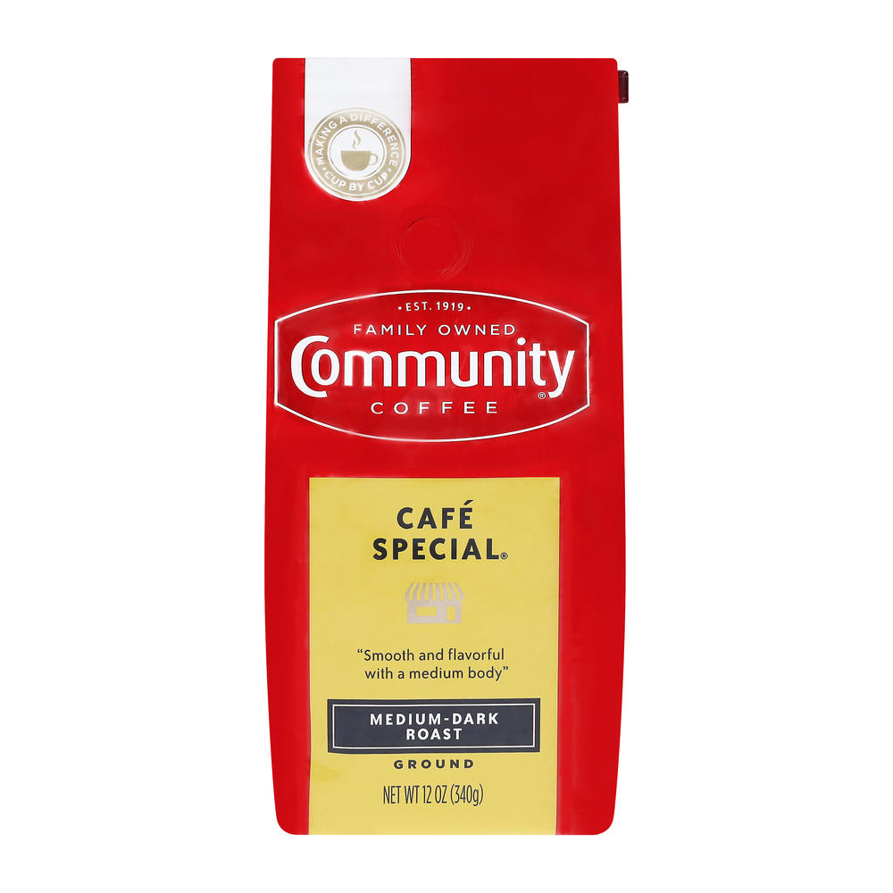 Community Coffee Cafe Special Medium-Dark Roast Ground Coffee, 12 oz