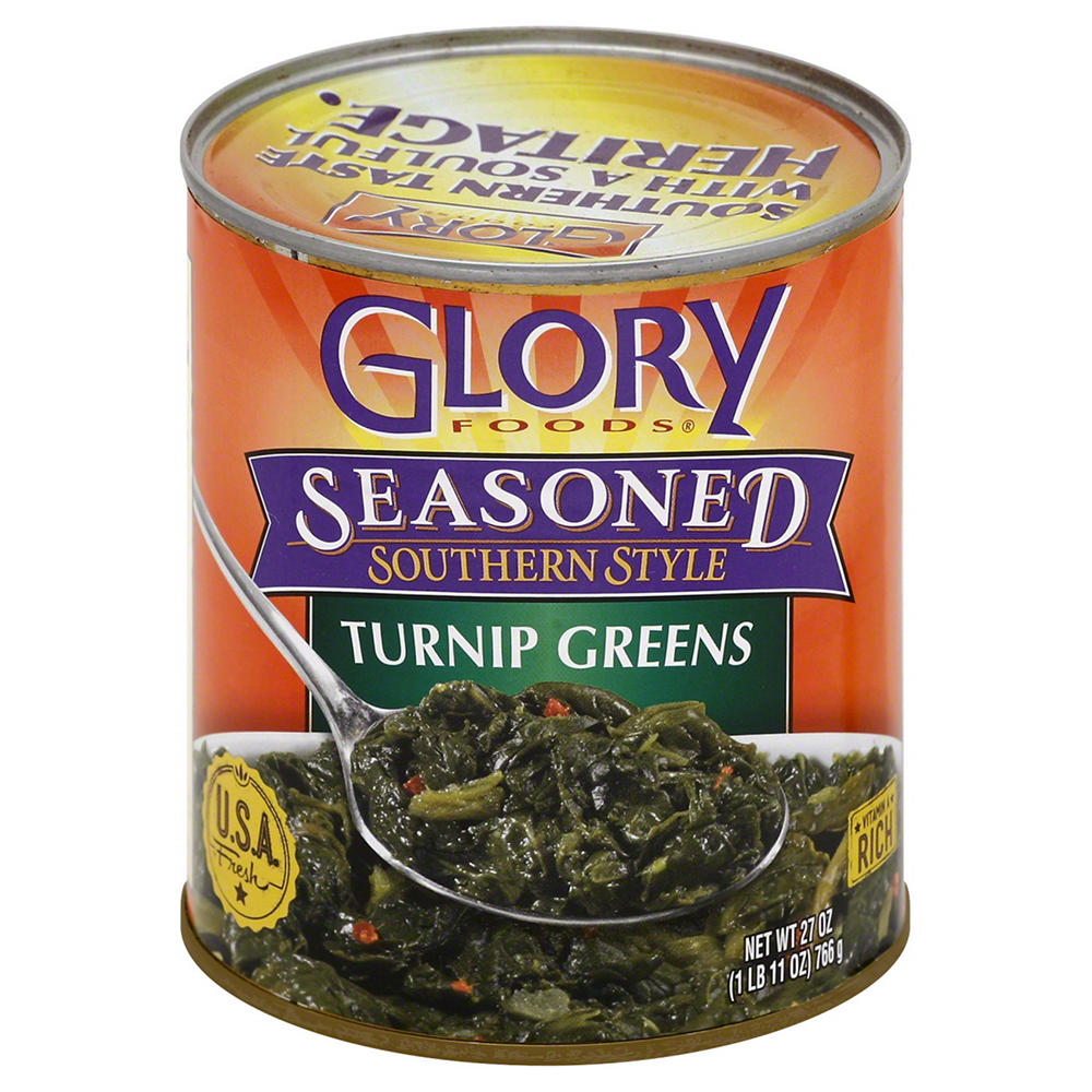 Glory Foods Seasoned Southern Style Turnip Greens, 27 oz