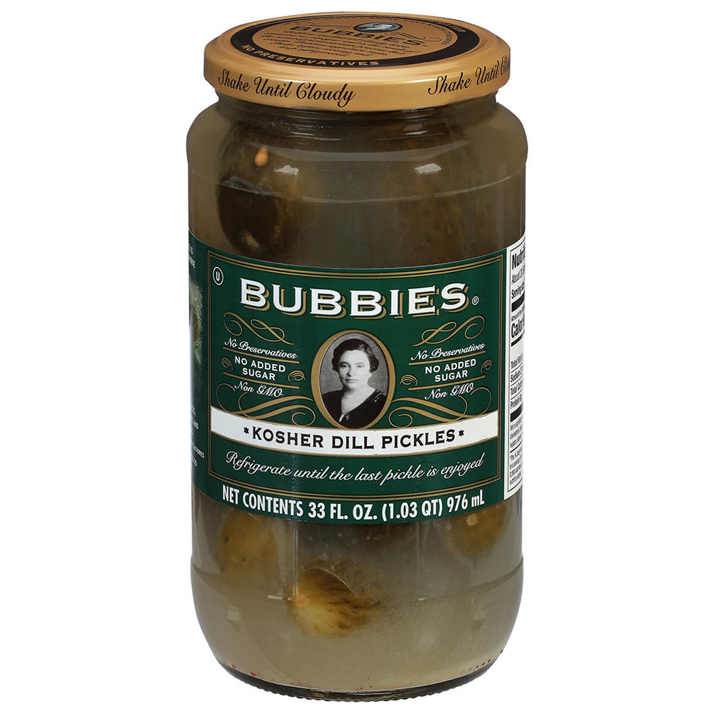Bubbies Kosher Dill Pickles, 33 oz