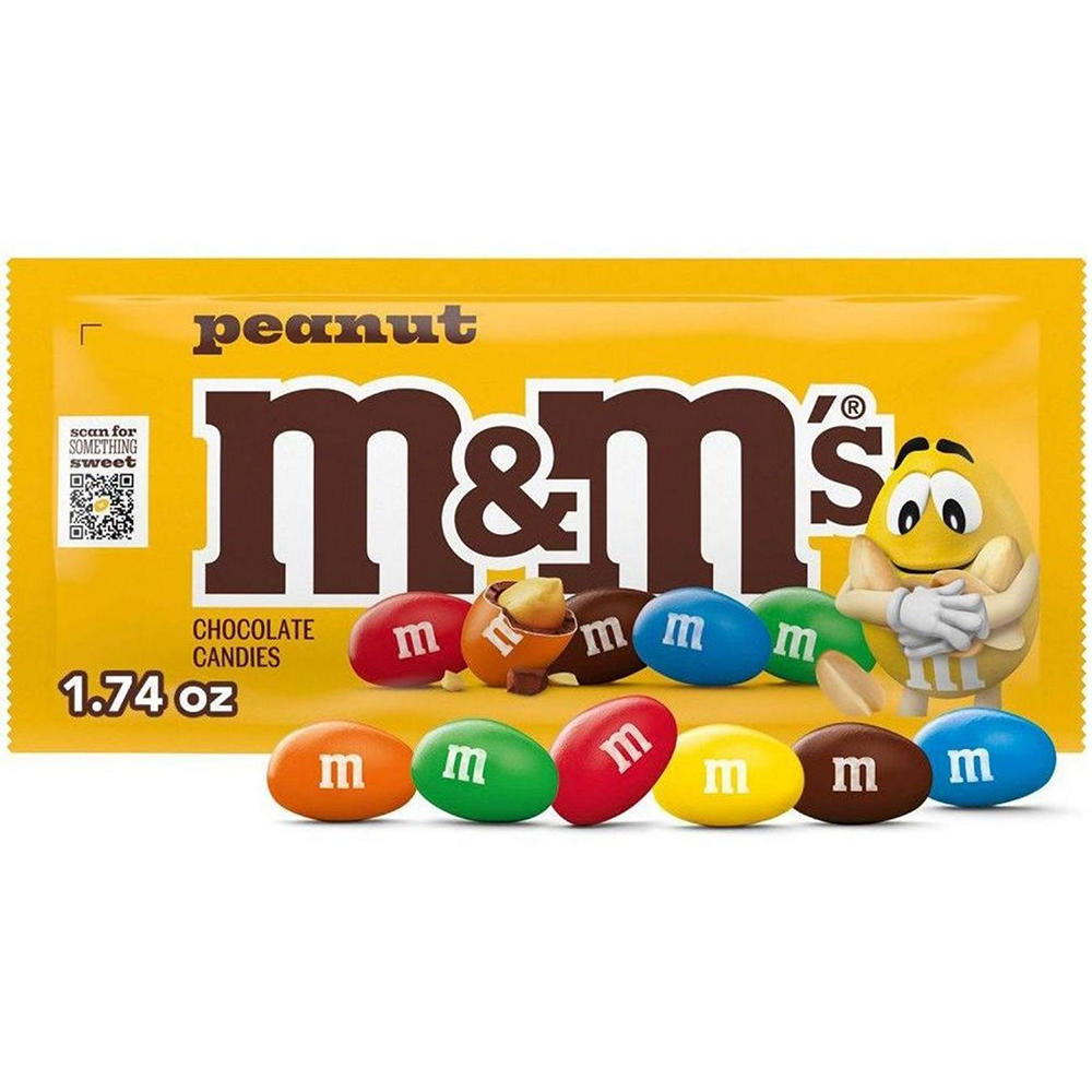 M&M'S Peanut Milk Chocolate Candy - Full Size, 1.74 oz