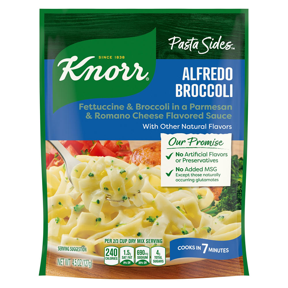 Knorr Alfredo Broccoli Fettuccine Pasta Sides, 4.5 oz